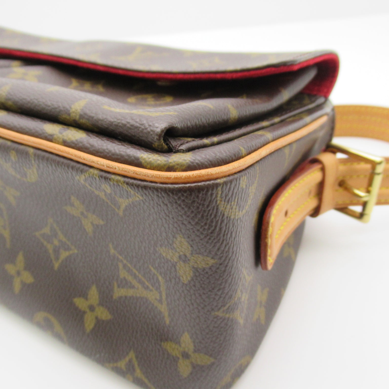 LOUIS VUITTON Monogram Viva Cite MM金扣肩背袋啡色