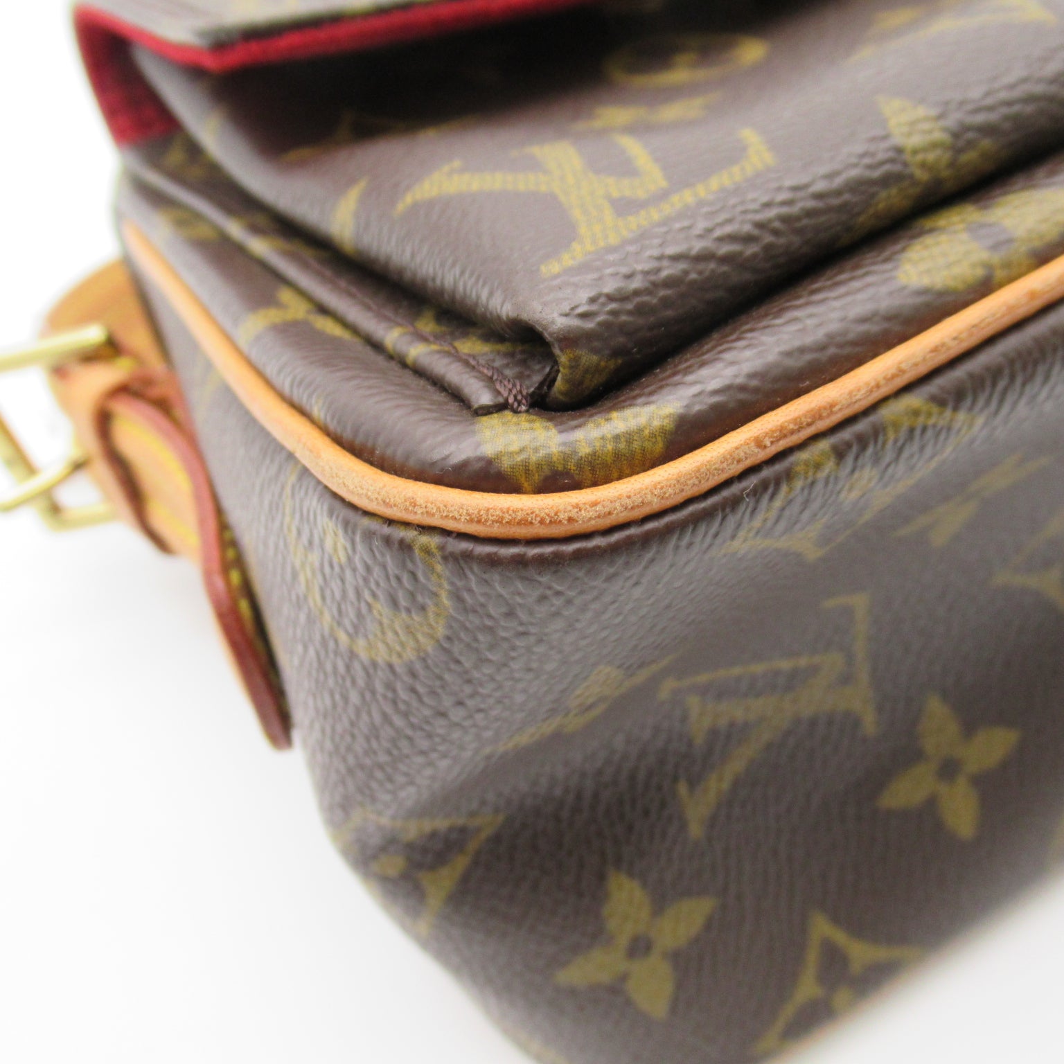 LOUIS VUITTON Monogram Viva Cite MM金扣肩背袋啡色