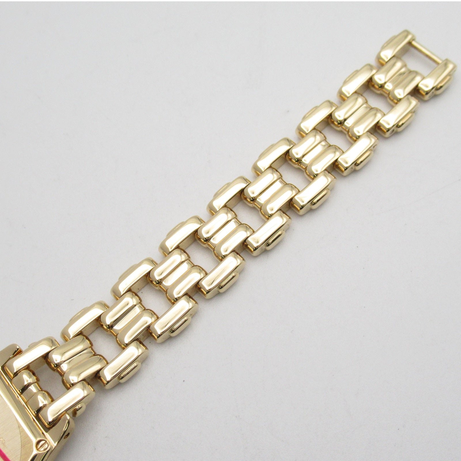 CARTIER Tochu SM 18K黃金/鑽石手錶石英機芯米色