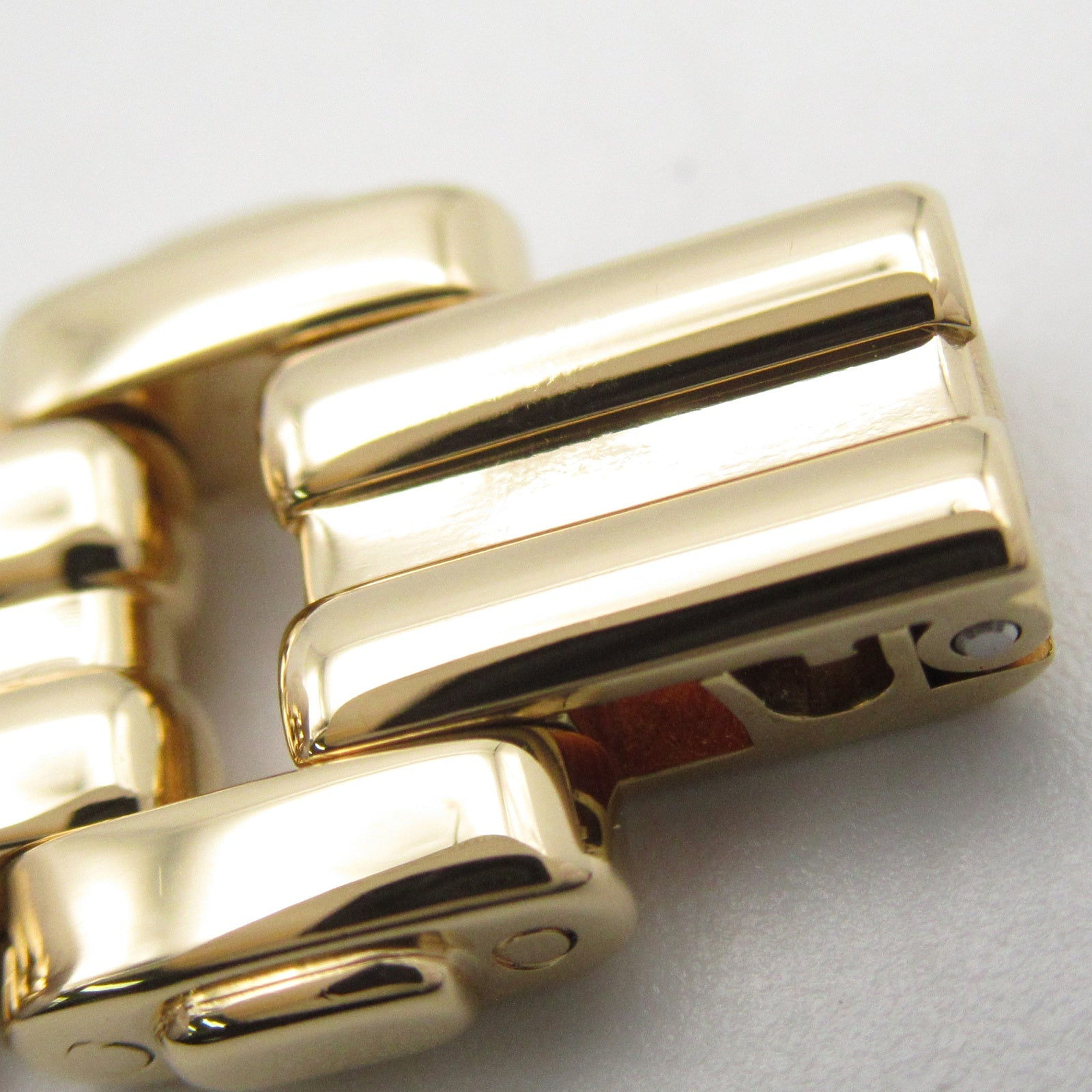 CARTIER Tochu SM 18K黃金/鑽石手錶石英機芯米色