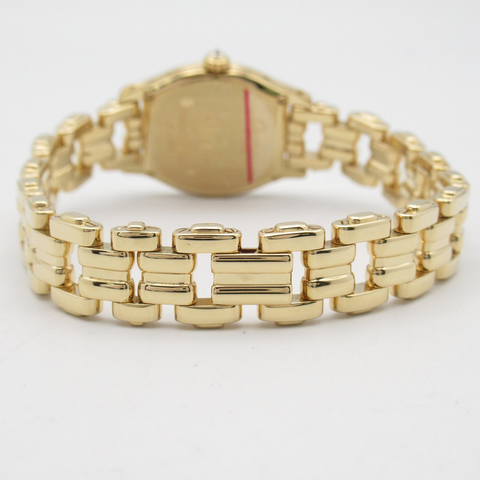 CARTIER Tochu SM 18K黃金/鑽石手錶石英機芯米色