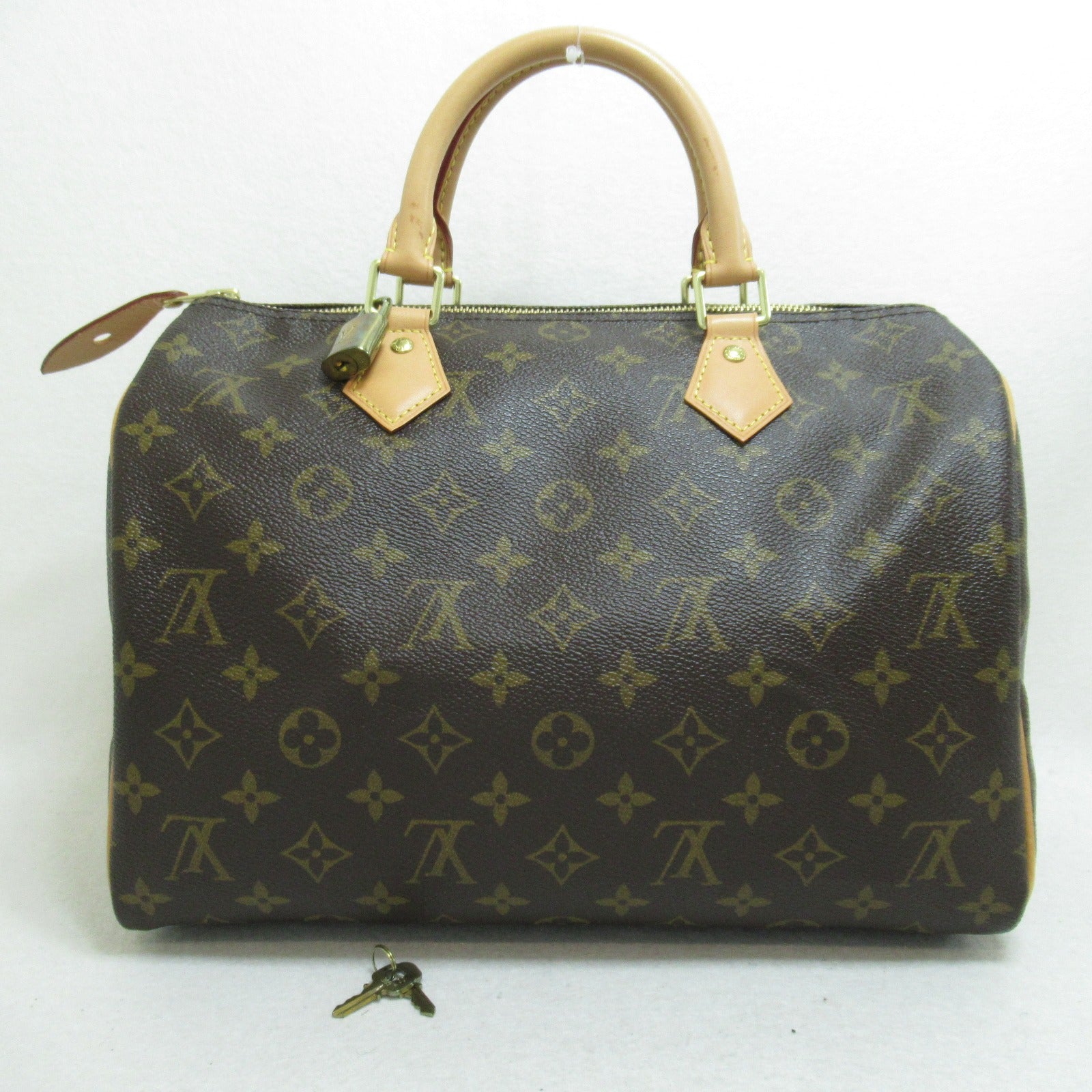 LOUIS VUITTON Monogram Speedy 30金扣手挽袋啡色