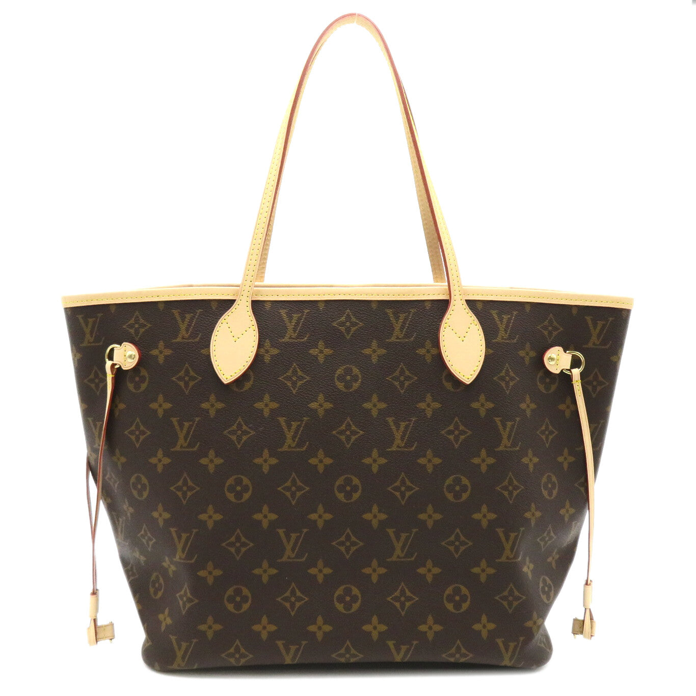 LOUIS VUITTON Monogram Neverfull MM Large Tote Bag金扣手挽袋啡色