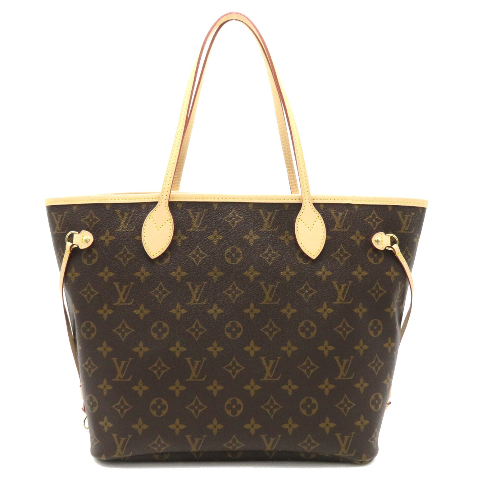 LOUIS VUITTON Monogram Neverfull MM Large Tote Bag金扣手挽袋啡色