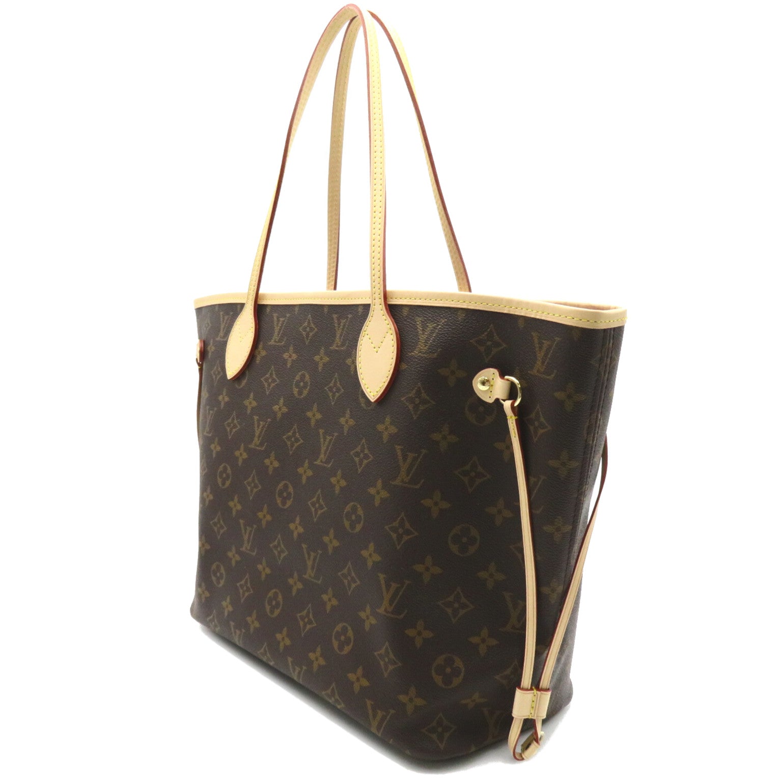 LOUIS VUITTON Monogram Neverfull MM Large Tote Bag金扣手挽袋啡色