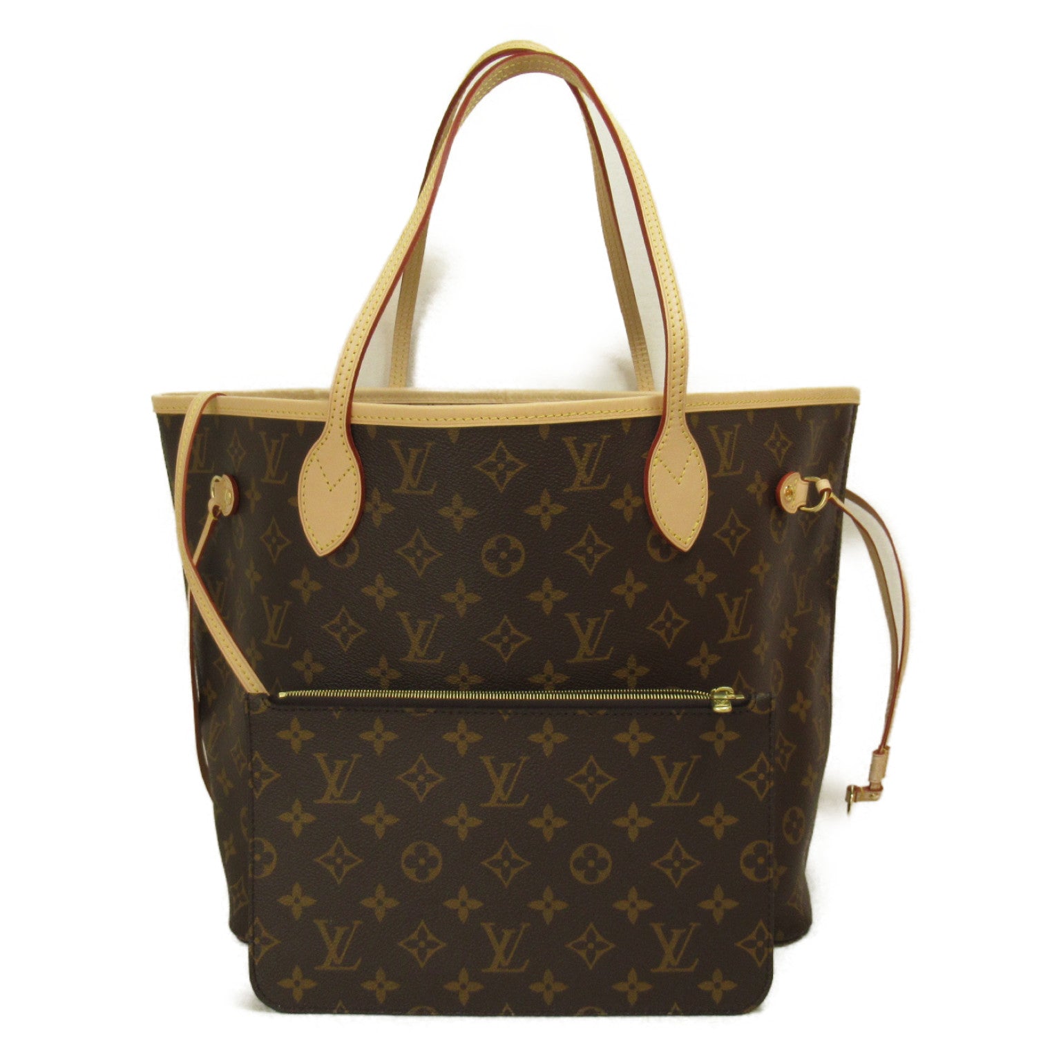 LOUIS VUITTON Monogram Neverfull MM手挽袋/肩背袋啡色