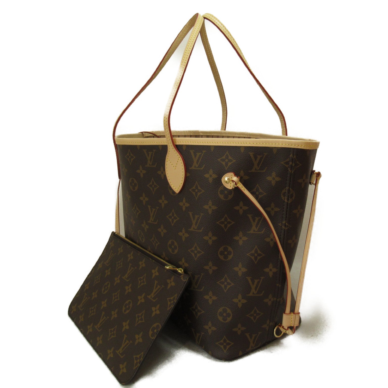 LOUIS VUITTON Monogram Neverfull MM手挽袋/肩背袋啡色