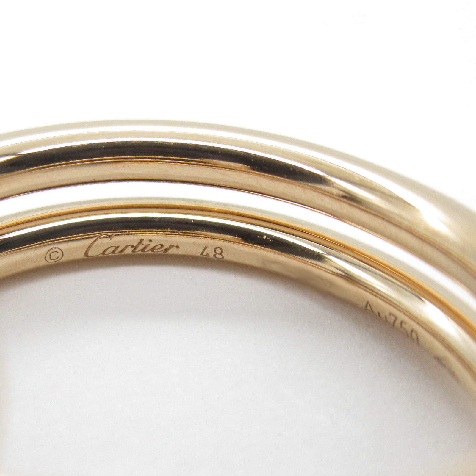 CARTIER 18K玫瑰金Juste Un Clou Double戒指US#4.5/CARTIER＃48