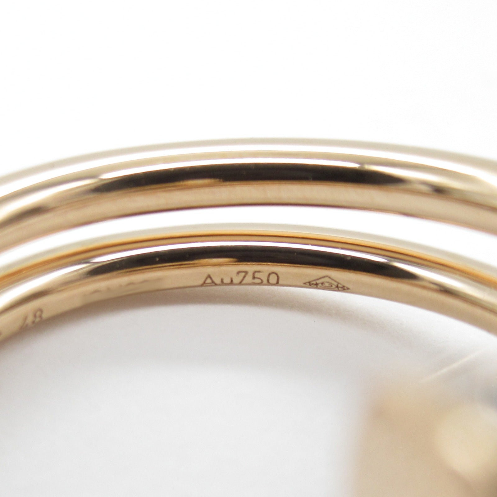 CARTIER 18K玫瑰金Juste Un Clou Double戒指US#4.5/CARTIER＃48