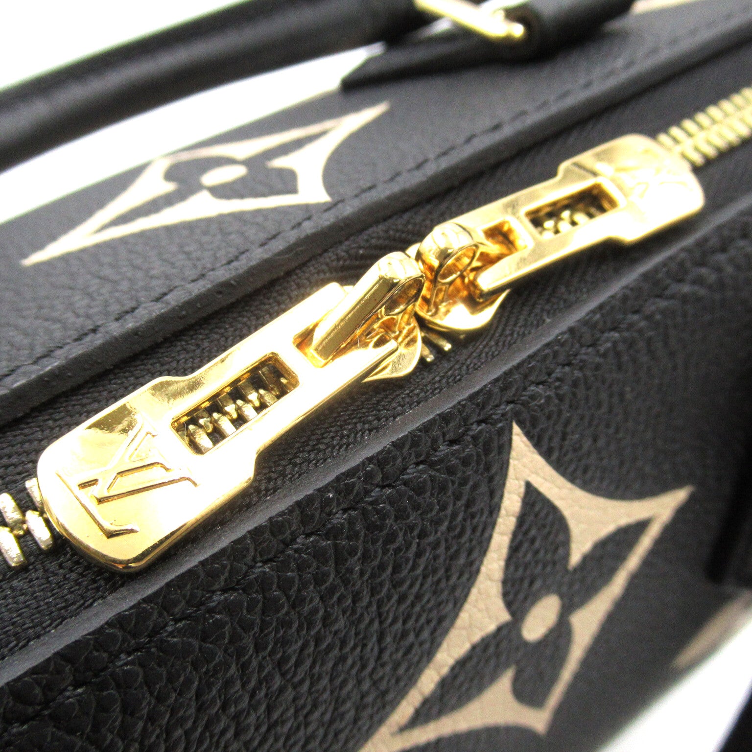 LOUIS VUITTON Monogram Empreinte Speedy Bandouliere 25手挽肩背兩用袋黑色