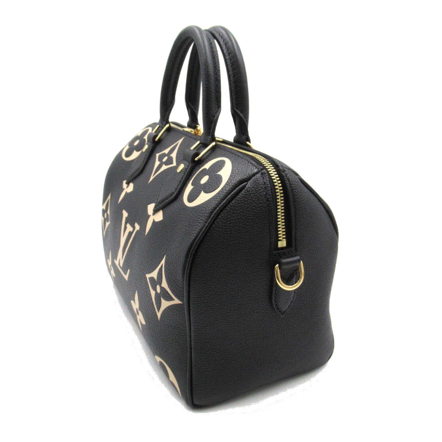LOUIS VUITTON Monogram Empreinte Speedy Bandouliere 25手挽肩背兩用袋黑色