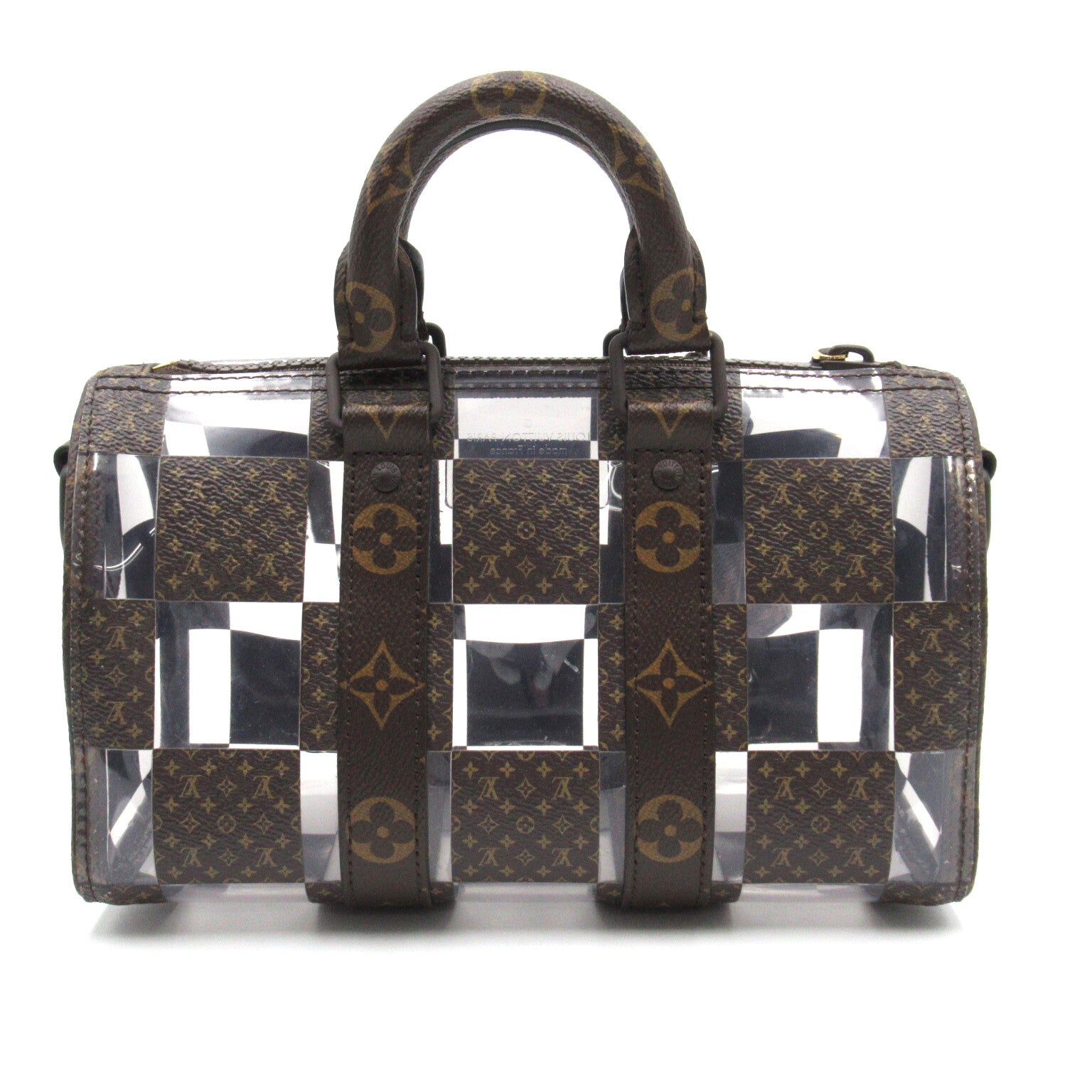 LOUIS VUITTON Monogram Chess Keepall Bandouliere 25手挽肩背兩用袋啡色