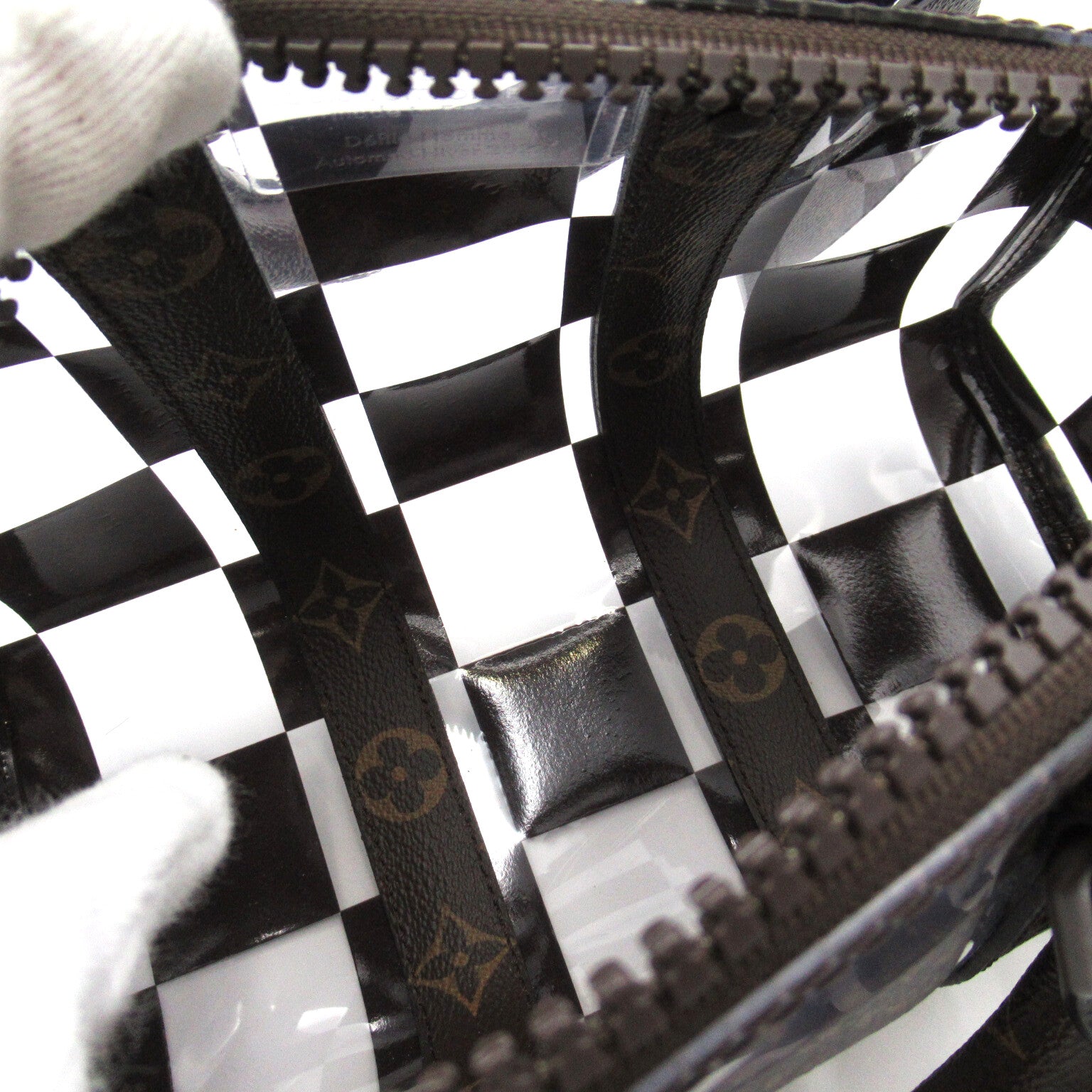 LOUIS VUITTON Monogram Chess Keepall Bandouliere 25手挽肩背兩用袋啡色