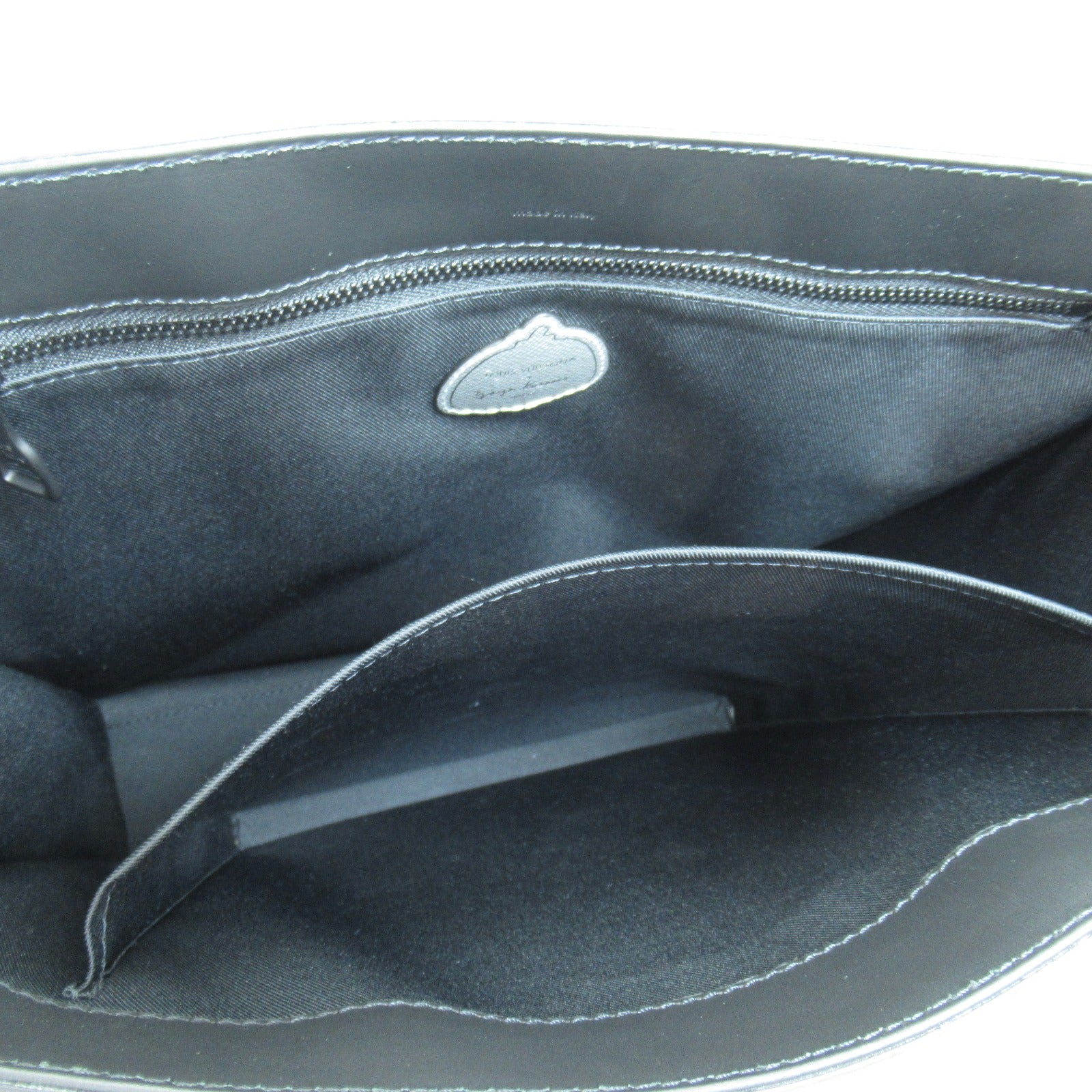 LOUIS VUITTON Monogram Eclipse LV×YK Sac Plat手挽肩背兩用袋黑色