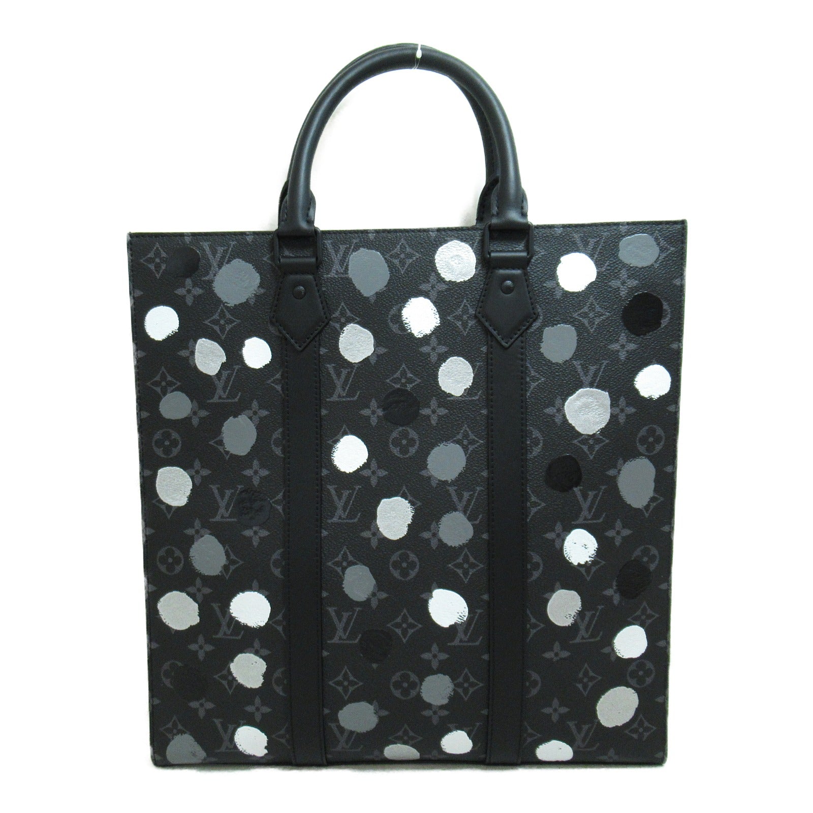 LOUIS VUITTON Monogram Eclipse LV×YK Sac Plat手挽肩背兩用袋黑色