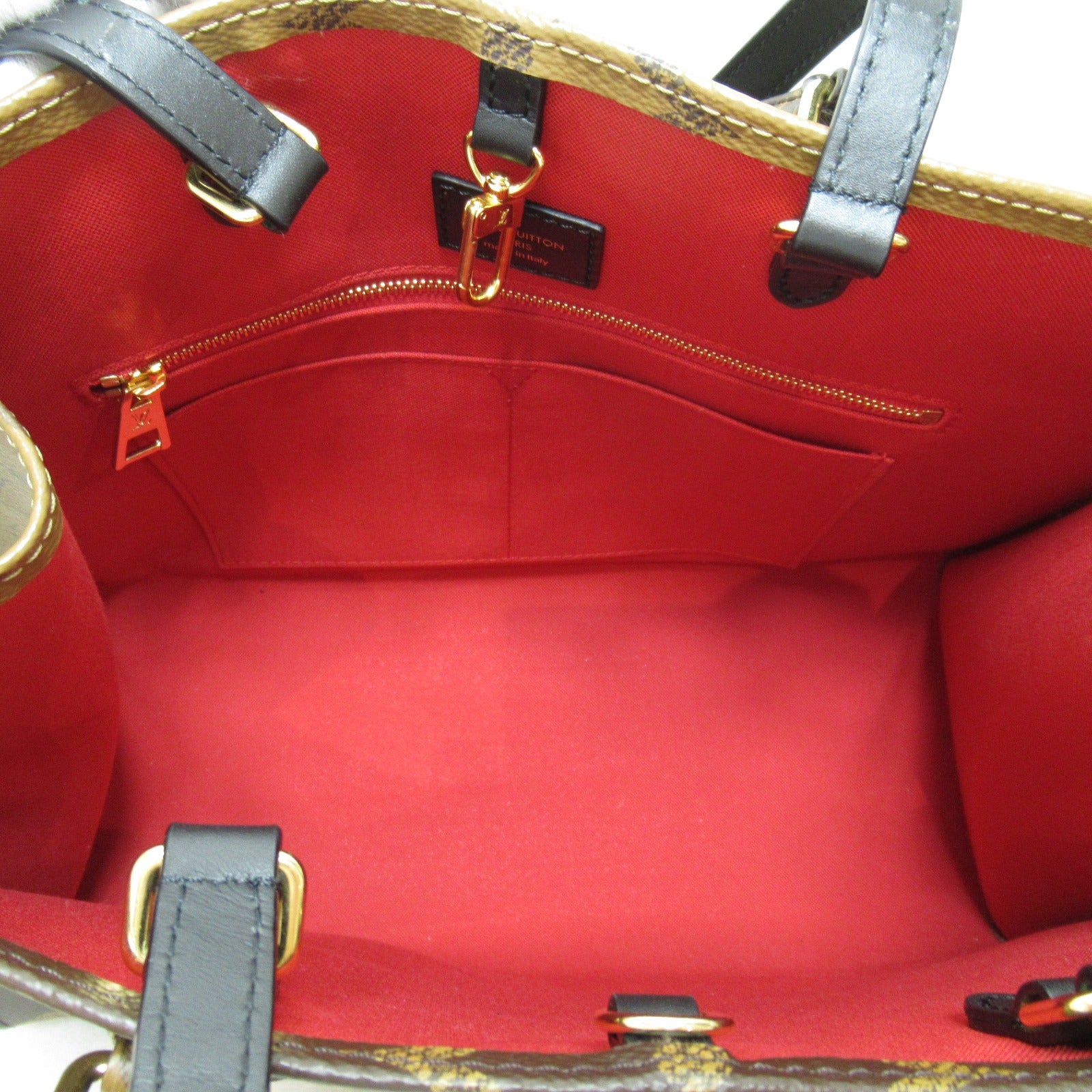 LOUIS VUITTON Monogram Reverse OnTheGo MM Tote Bag 手挽袋金扣手挽袋啡色