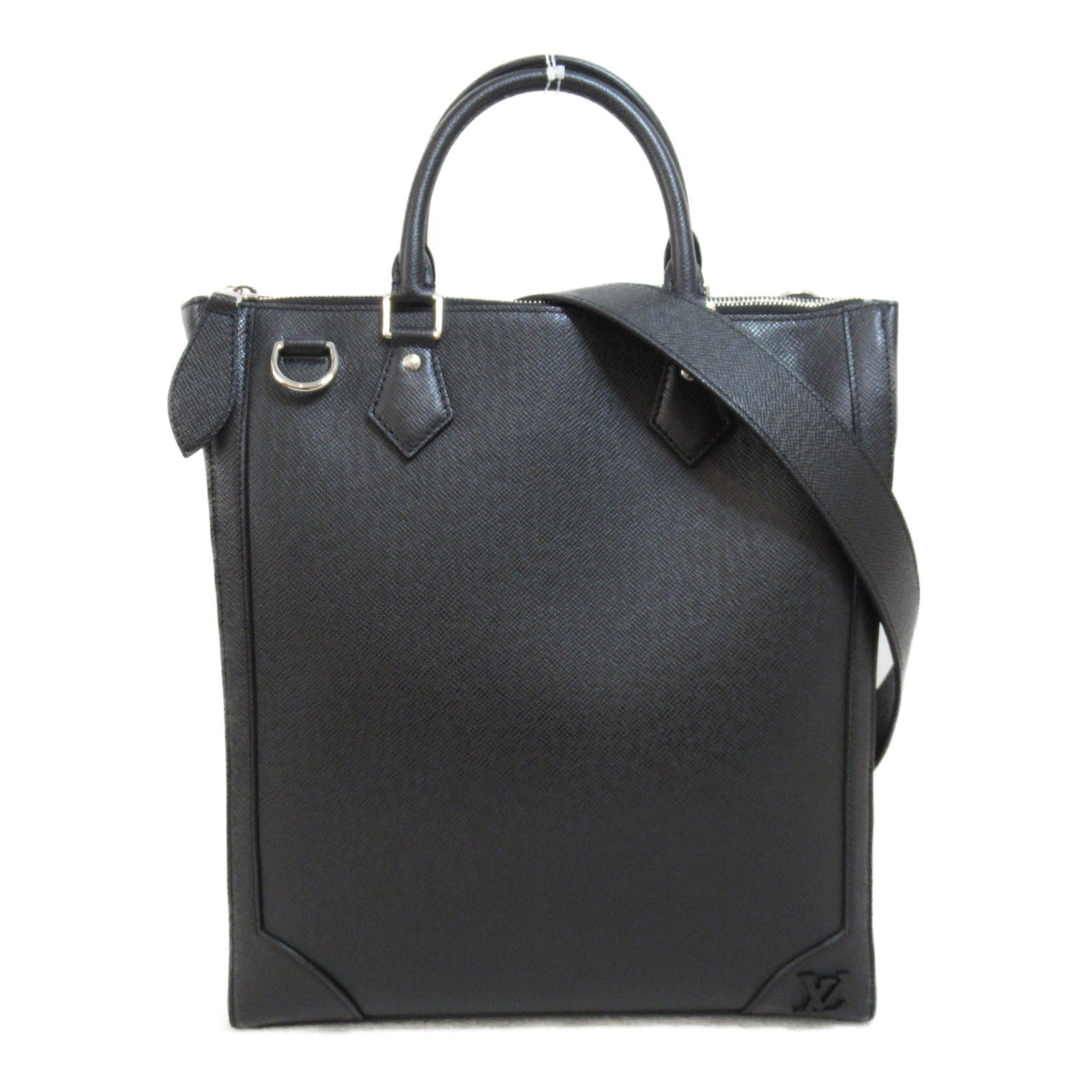 LOUIS VUITTON 【激減優惠】Taiga Vertical Tote銀扣手挽肩背兩用袋黑色