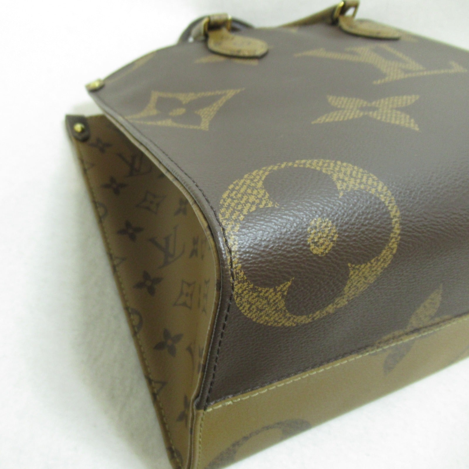 LOUIS VUITTON 【激減優惠】Monogram Giant Reverse OnTheGo MM手挽肩背兩用袋啡色