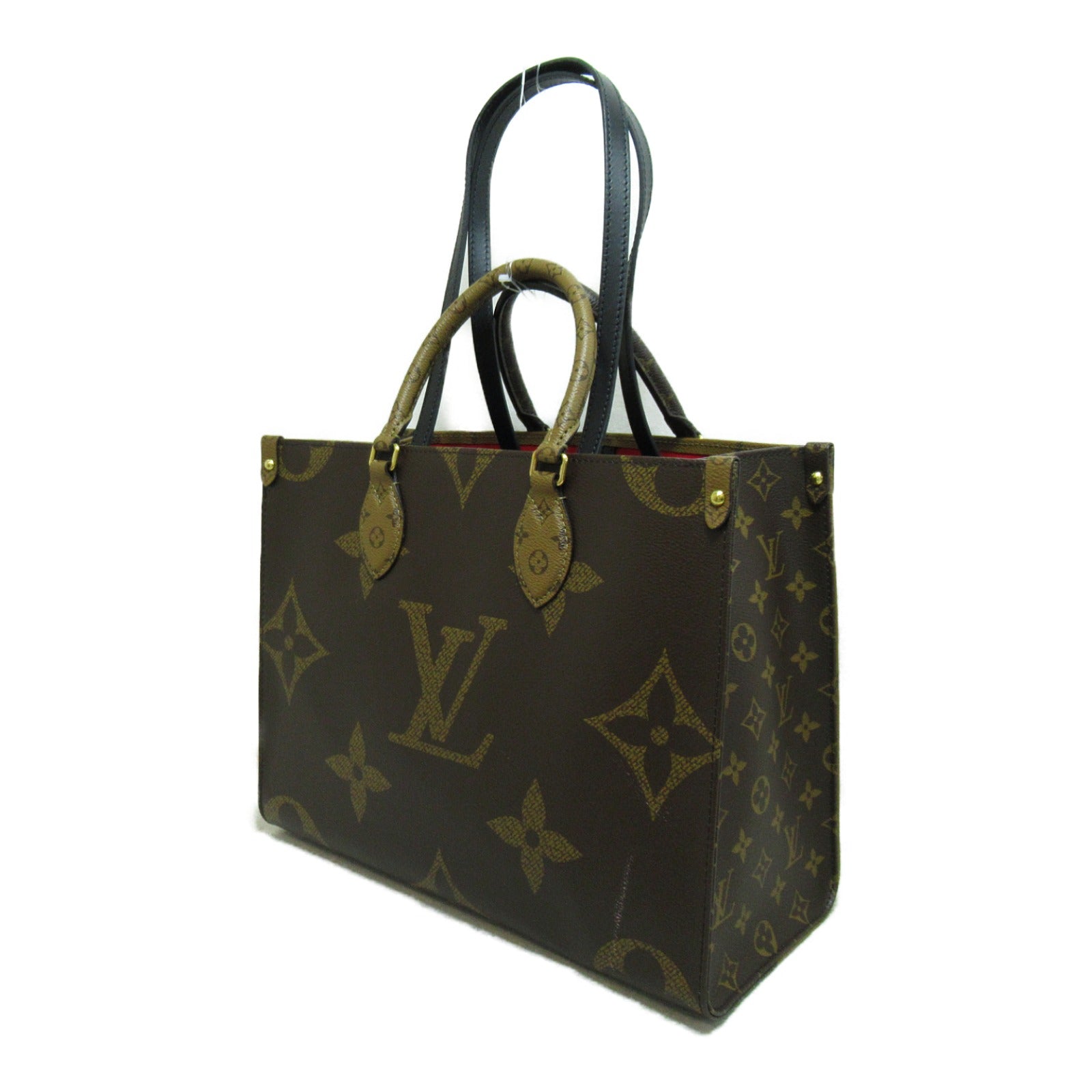 LOUIS VUITTON Monogram Giant/Reverse OnTheGo MM金扣手挽肩背兩用袋啡色