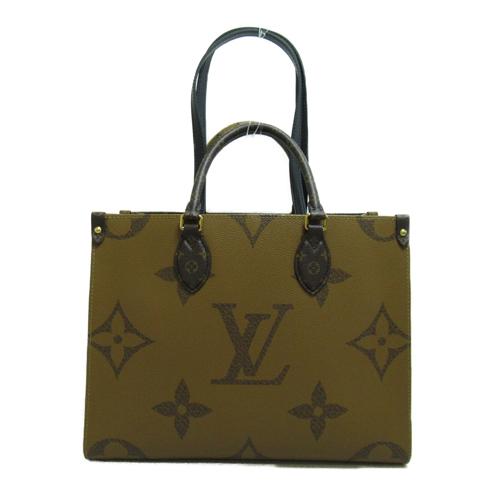 LOUIS VUITTON Monogram Giant/Reverse OnTheGo MM金扣手挽肩背兩用袋啡色