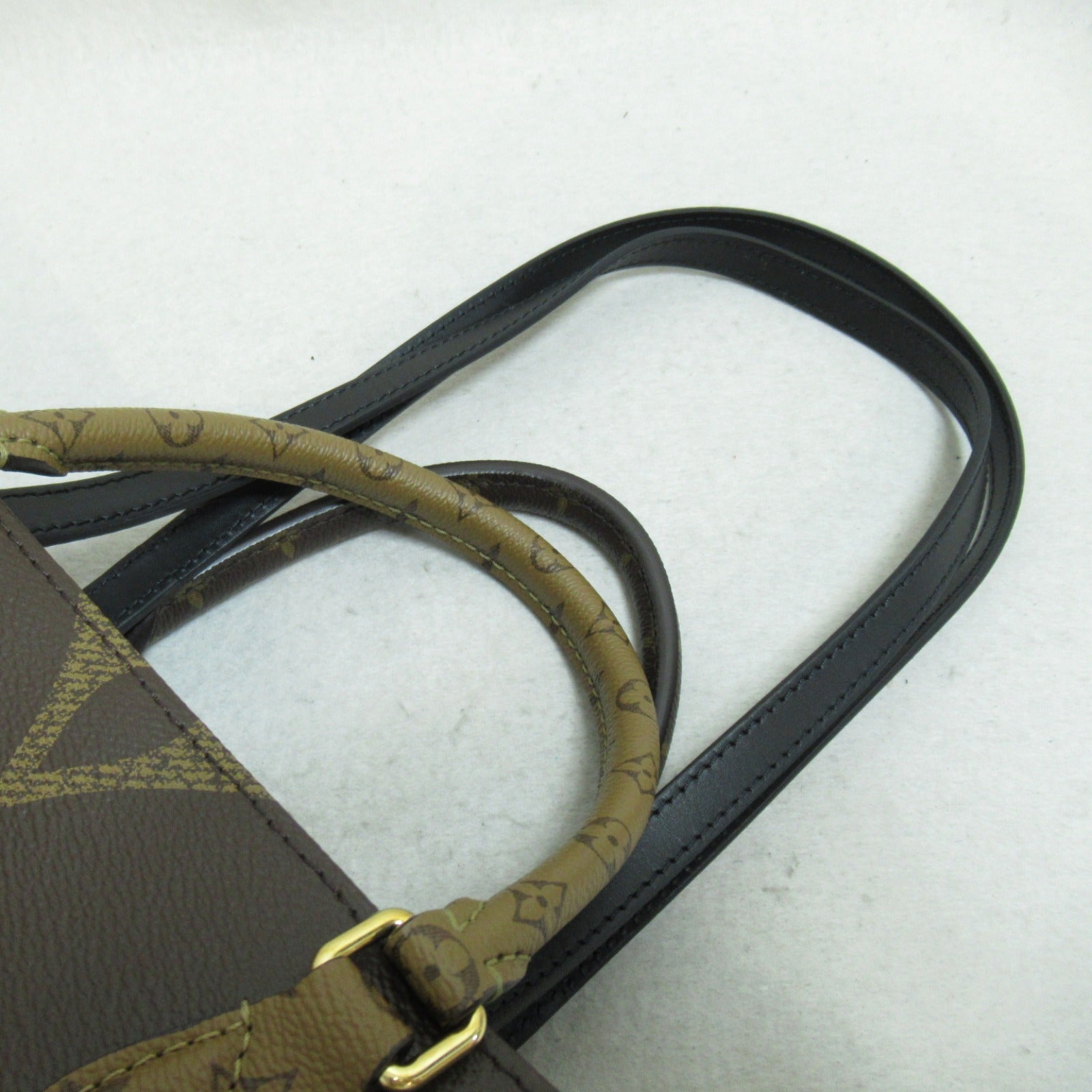 LOUIS VUITTON Monogram Giant/Reverse OnTheGo MM金扣手挽肩背兩用袋啡色