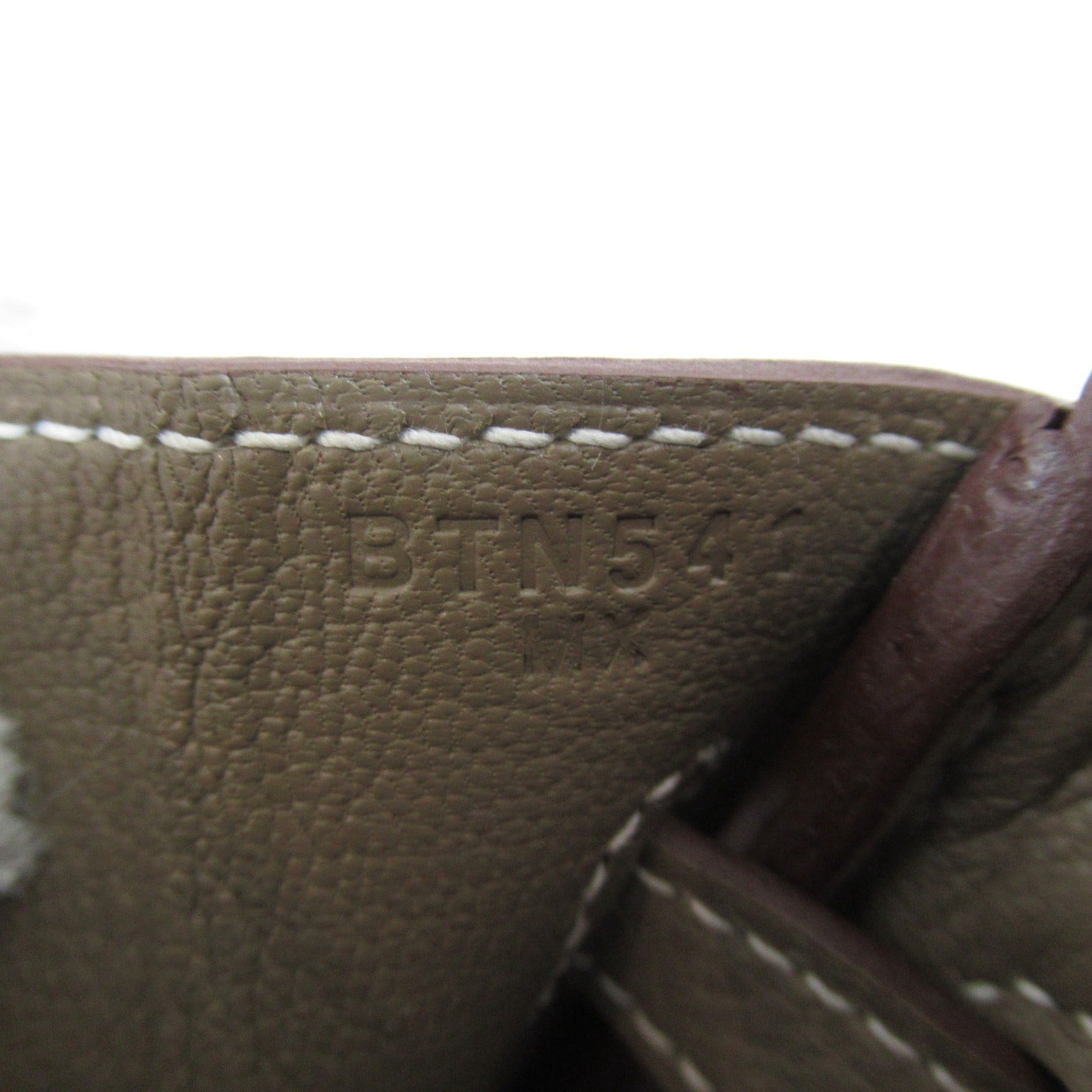 HERMES Togo皮革Birkin 25銀扣手挽袋灰色