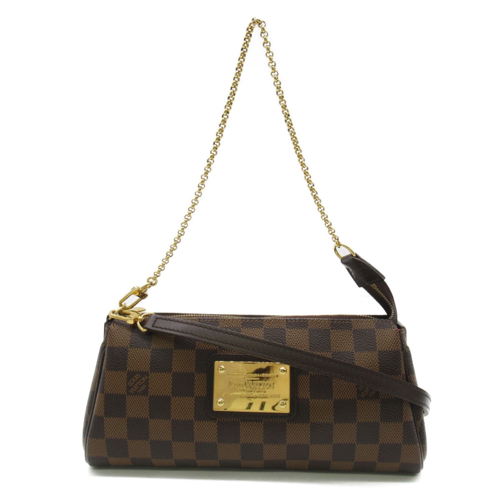 LOUIS VUITTON Damier Eva金扣手挽肩背兩用袋啡色