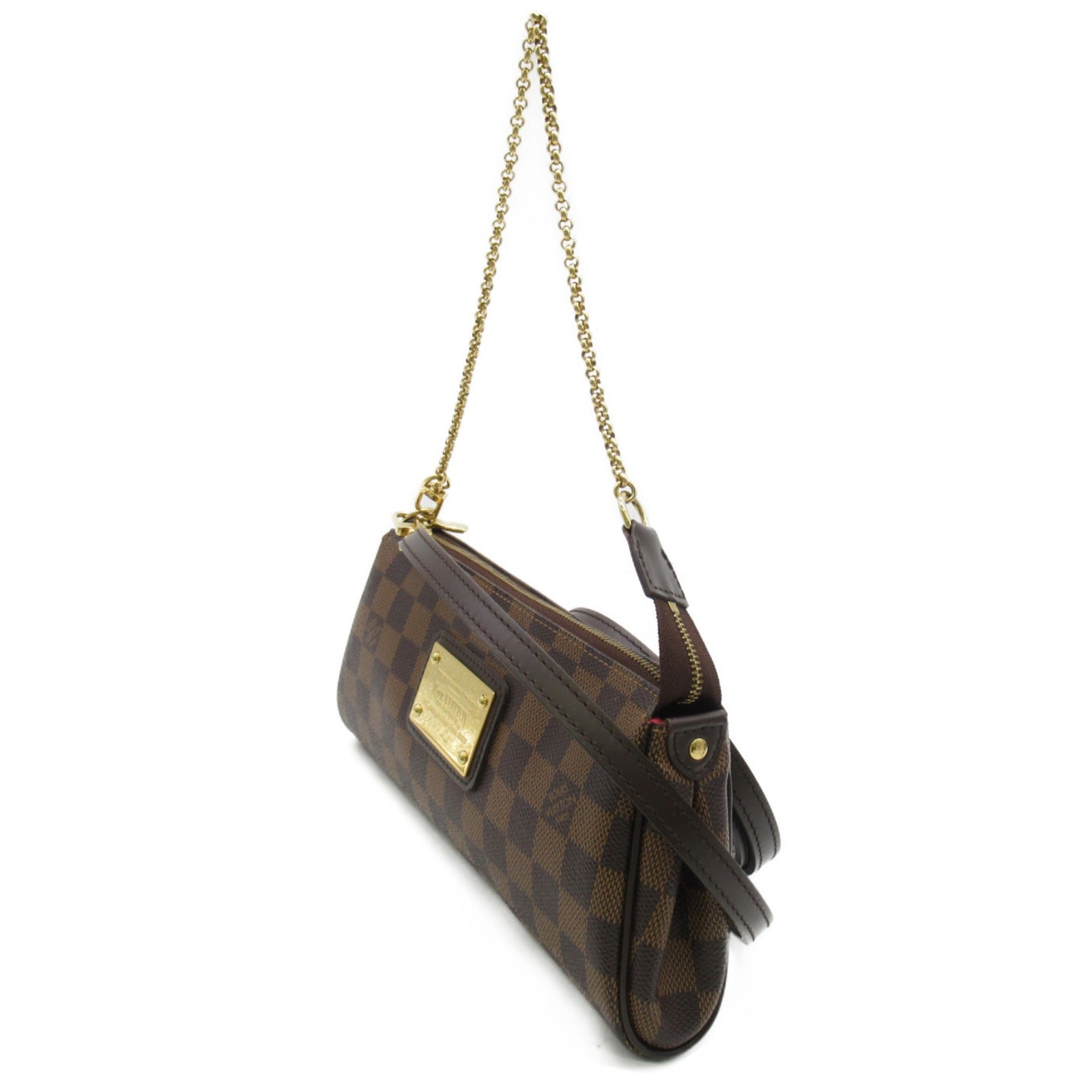 LOUIS VUITTON Damier Eva金扣手挽肩背兩用袋啡色