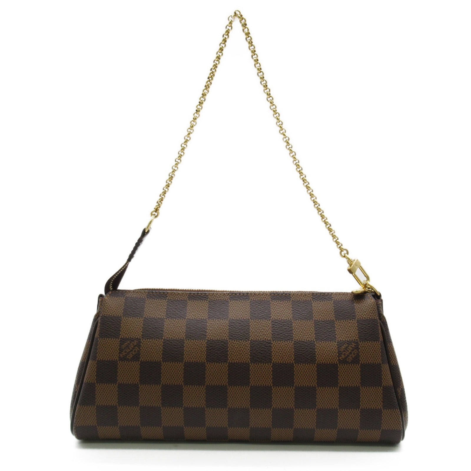 LOUIS VUITTON Damier Eva金扣手挽肩背兩用袋啡色