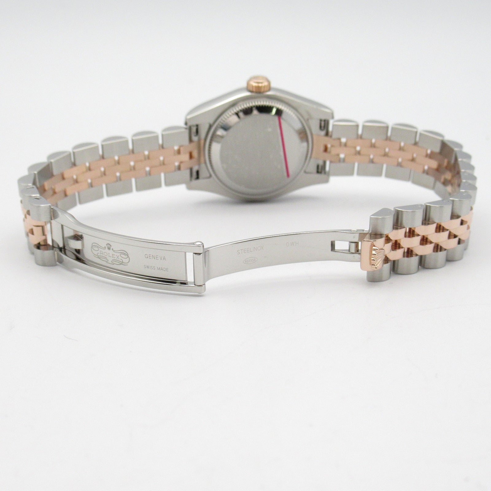ROLEX Lady Datejust 18K玫瑰金/不鏽鋼手錶自動機芯粉紅色
