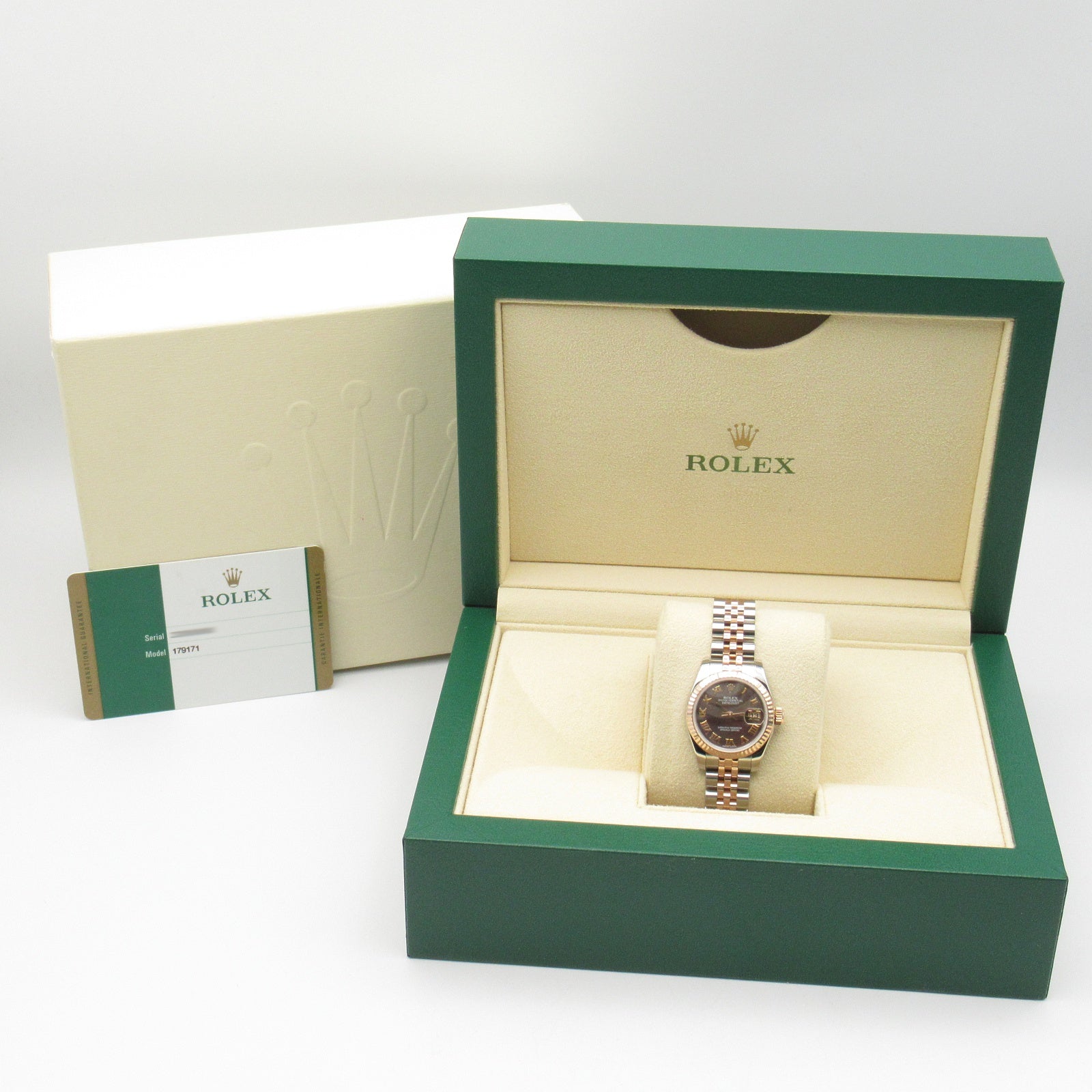 ROLEX Lady Datejust 18K玫瑰金/不鏽鋼手錶自動機芯粉紅色