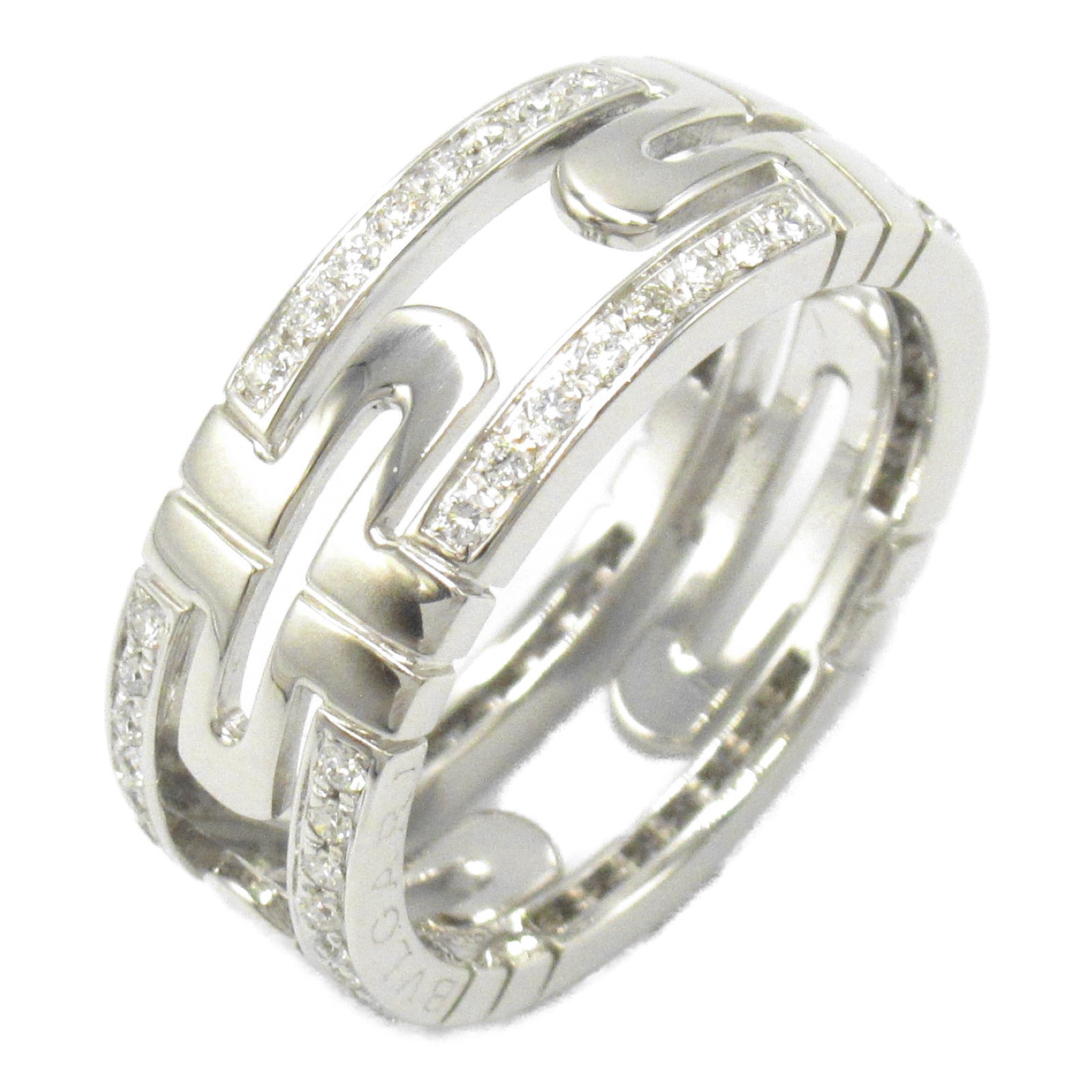 BVLGARI 18K白金Parentesi Diamond Ring鑽石戒指BVLGARI#56/US#7.5