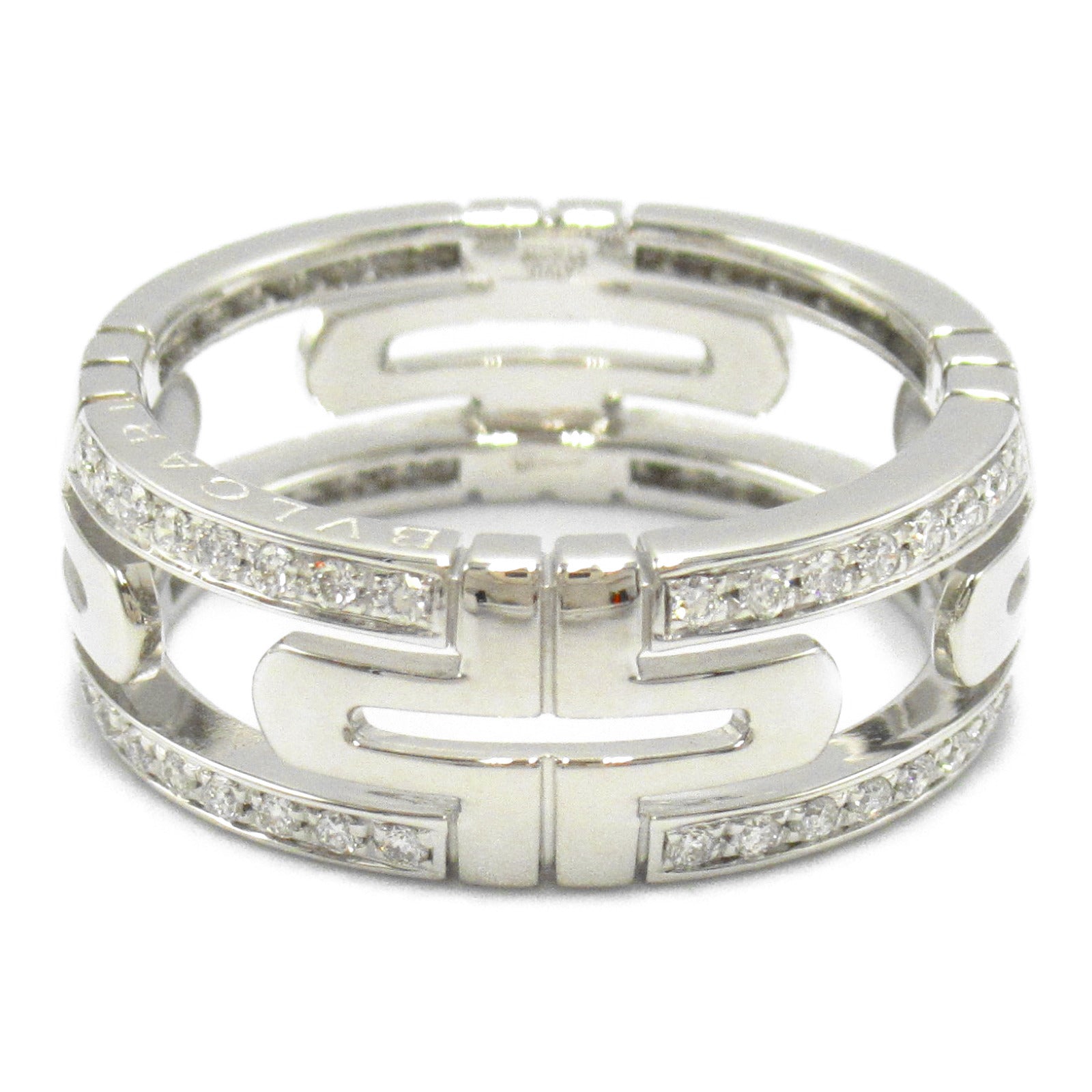 BVLGARI 18K白金Parentesi Diamond Ring鑽石戒指BVLGARI#56/US#7.5