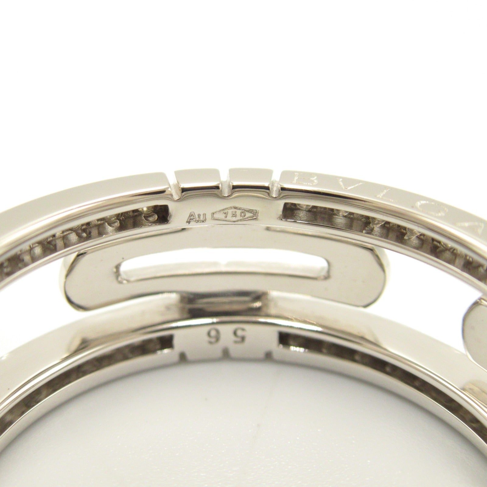 BVLGARI 18K白金Parentesi Diamond Ring鑽石戒指BVLGARI#56/US#7.5