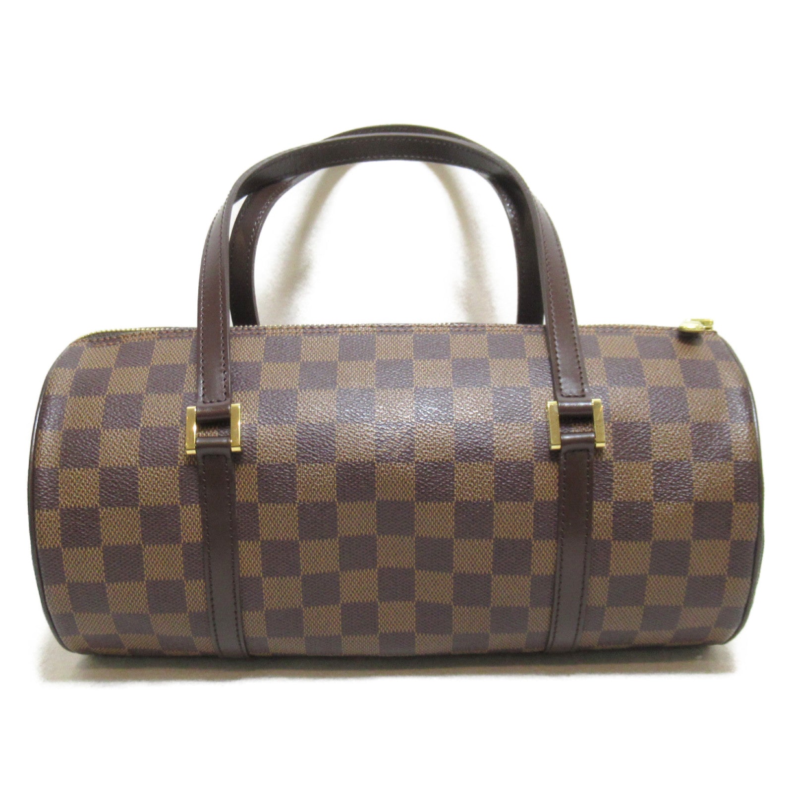 LOUIS VUITTON Damier Papillon 30金扣肩背袋啡色