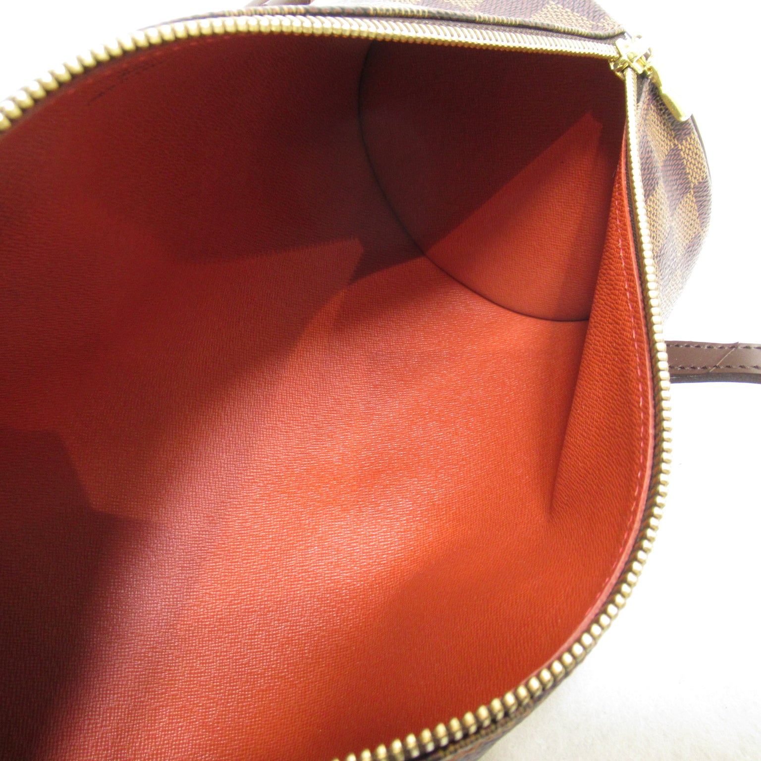 LOUIS VUITTON Damier Papillon 30金扣肩背袋啡色