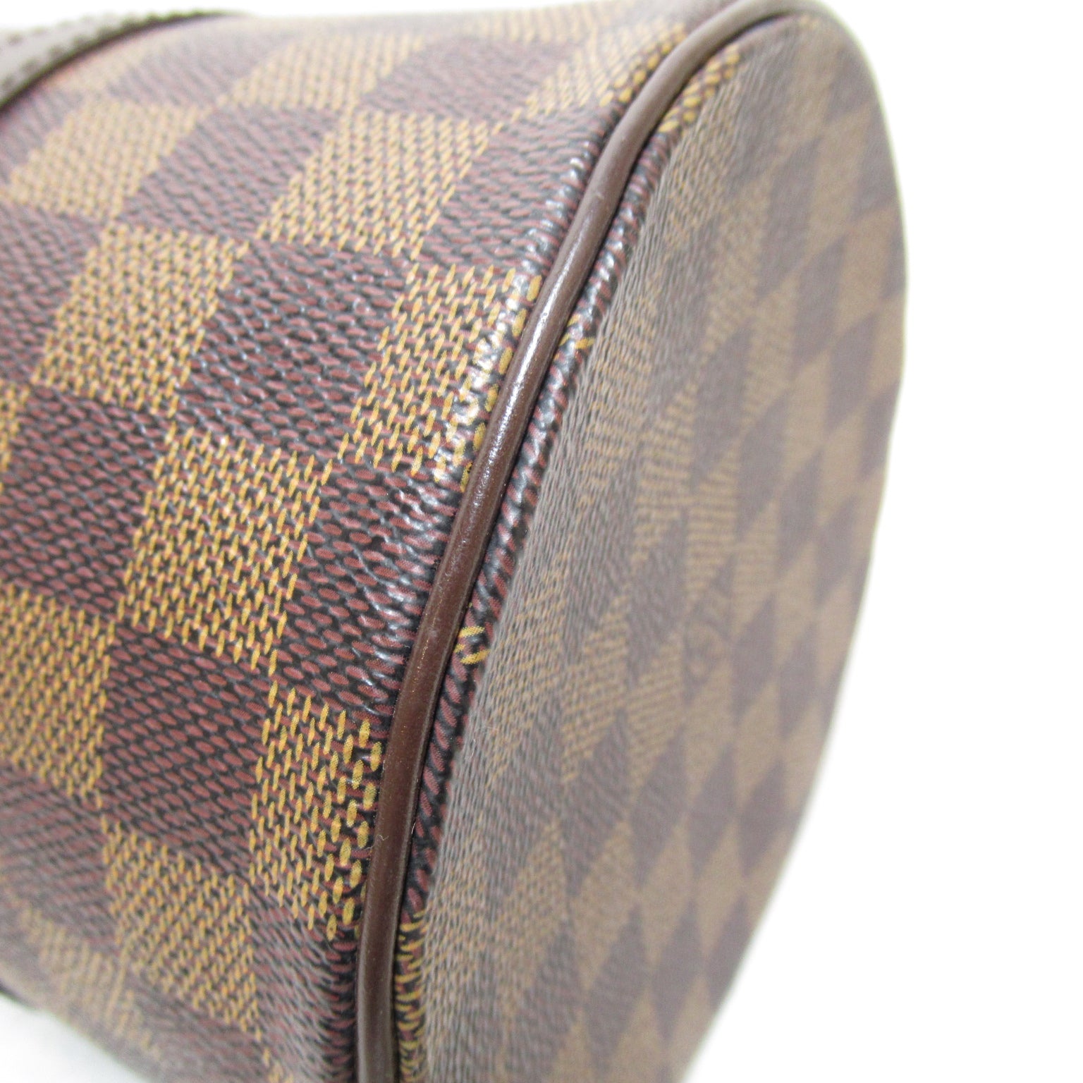 LOUIS VUITTON Damier Papillon 30金扣肩背袋啡色