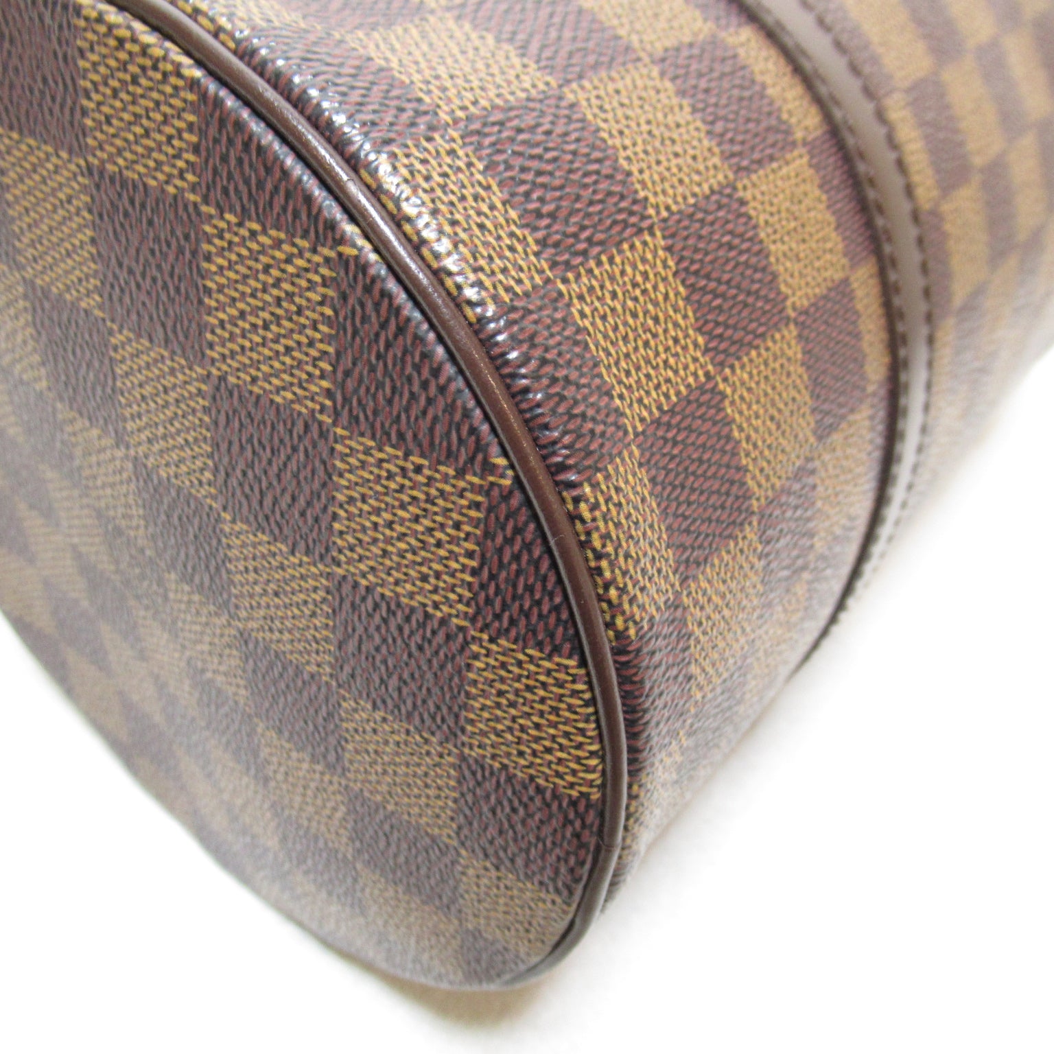 LOUIS VUITTON Damier Papillon 30金扣肩背袋啡色