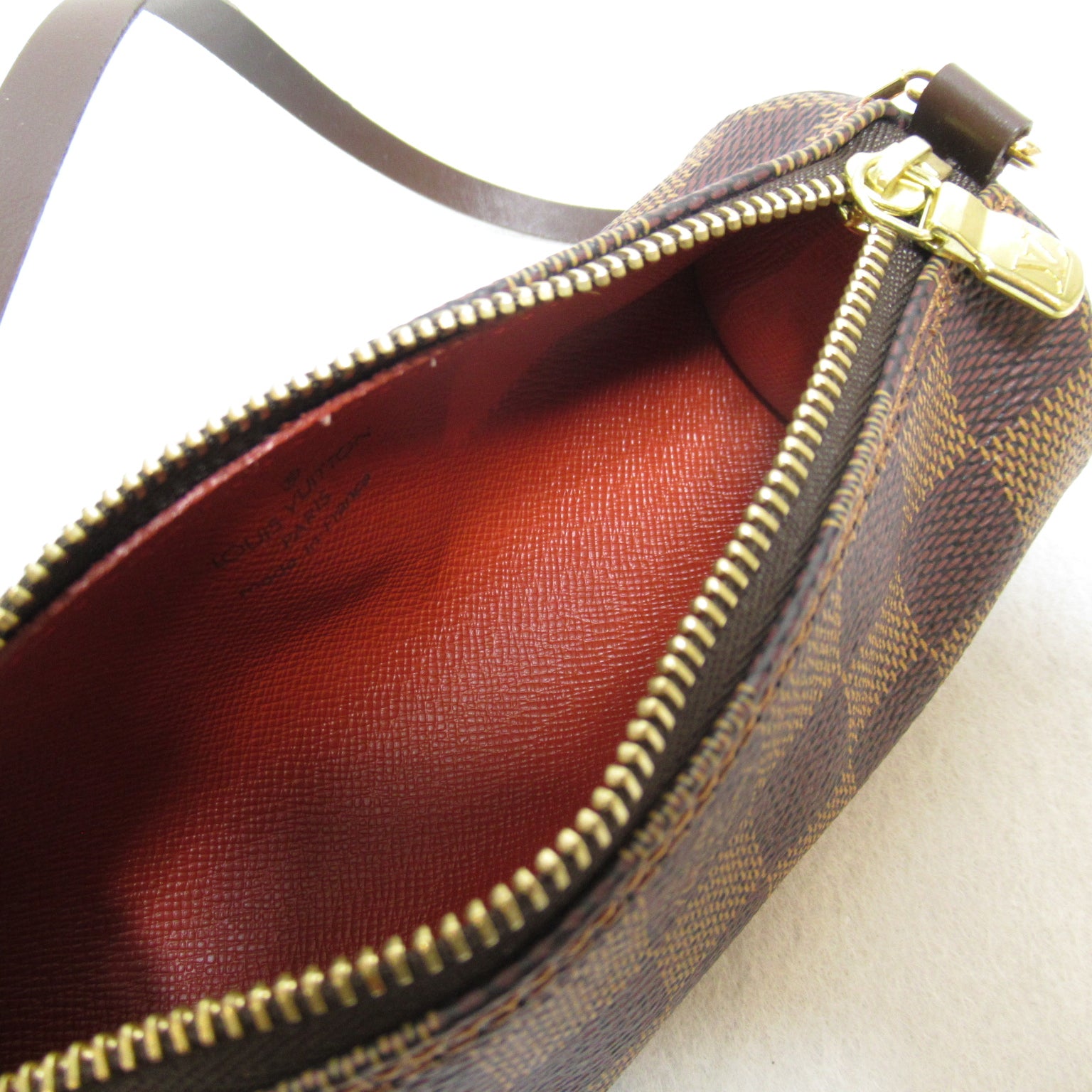 LOUIS VUITTON Damier Papillon 30金扣肩背袋啡色