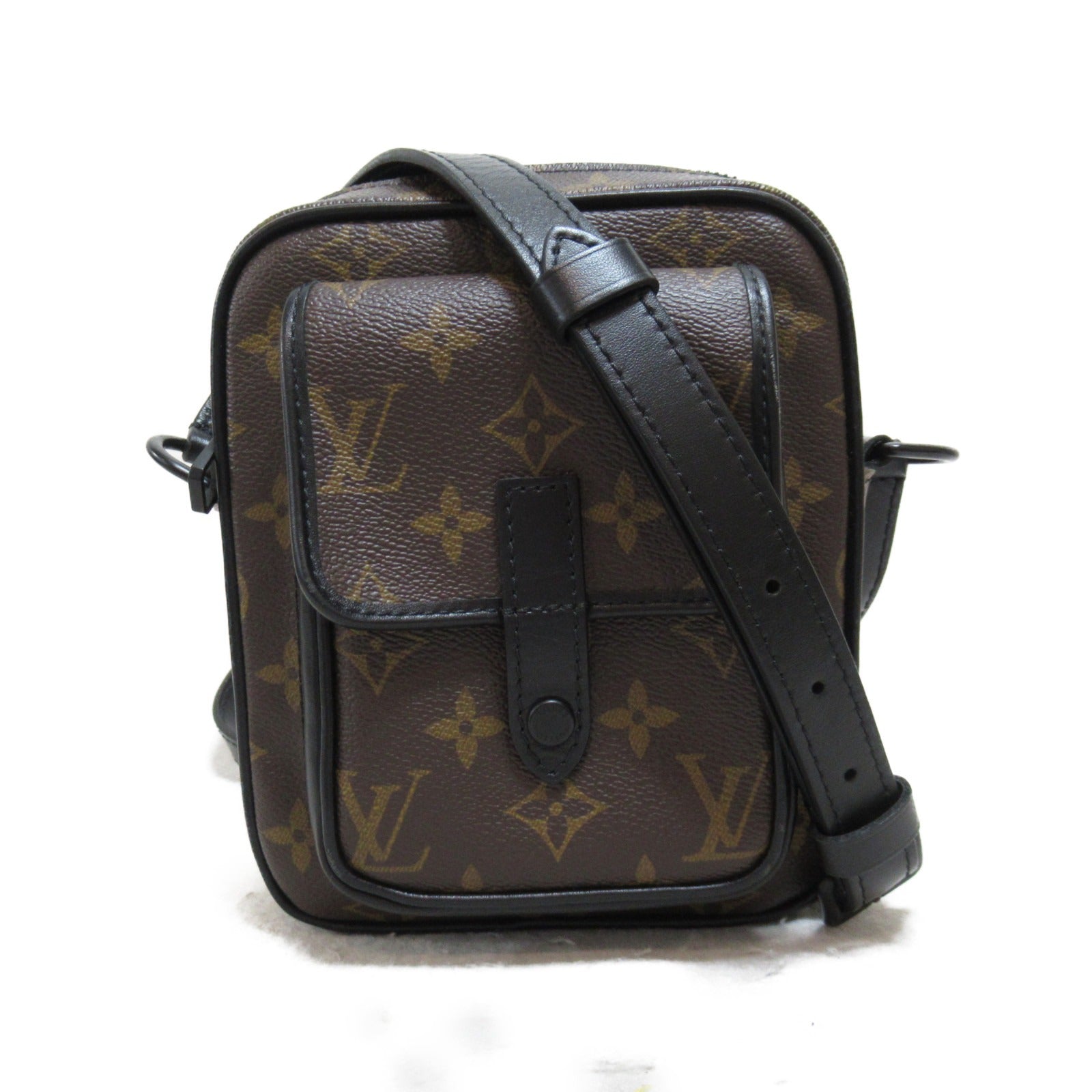 LOUIS VUITTON Monogram Macassar Christopher Wearable Wallet肩背袋啡色