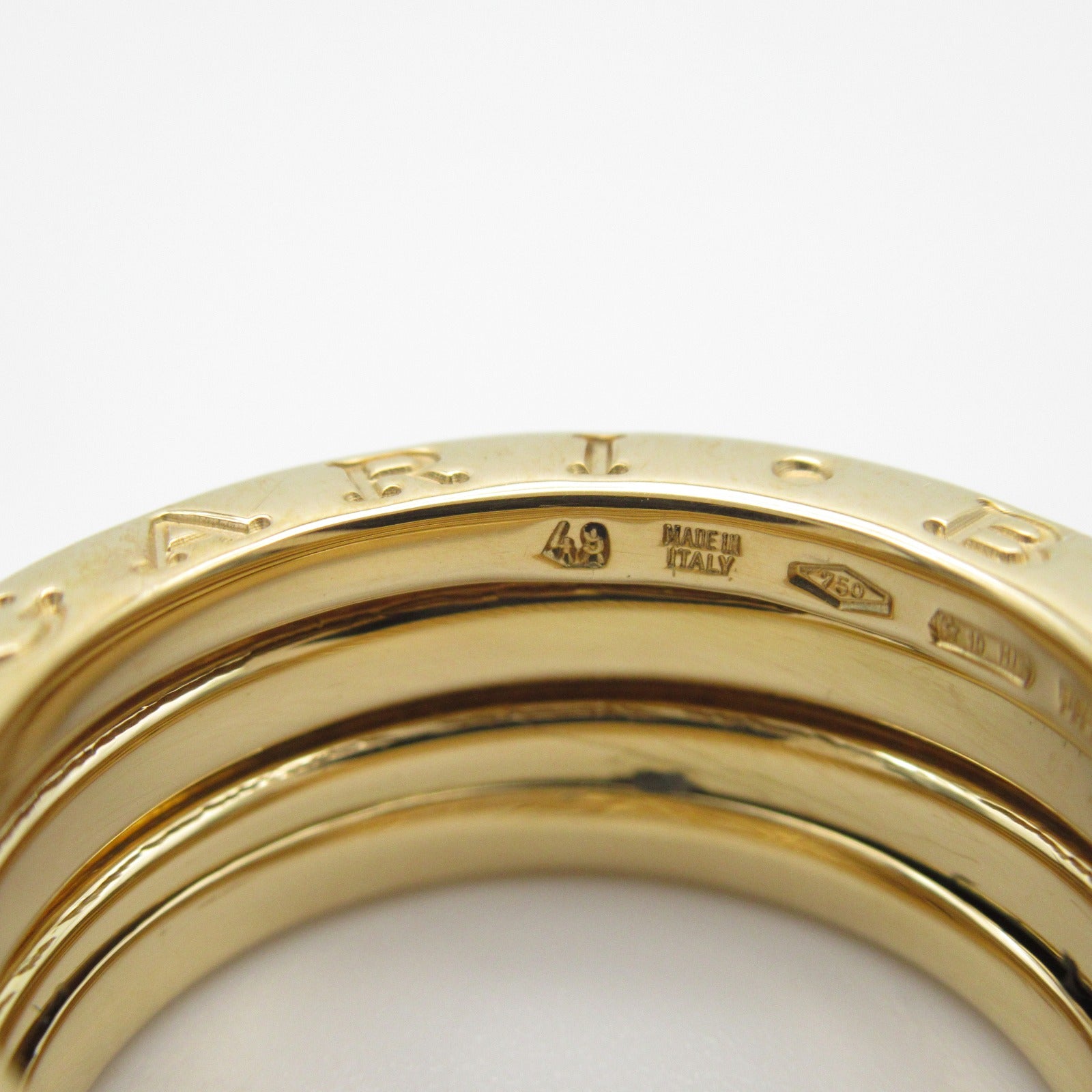 BVLGARI 18K黃金B.zero1 3 Band Ring戒指US#5/JP#8.5/BVLGARI#49