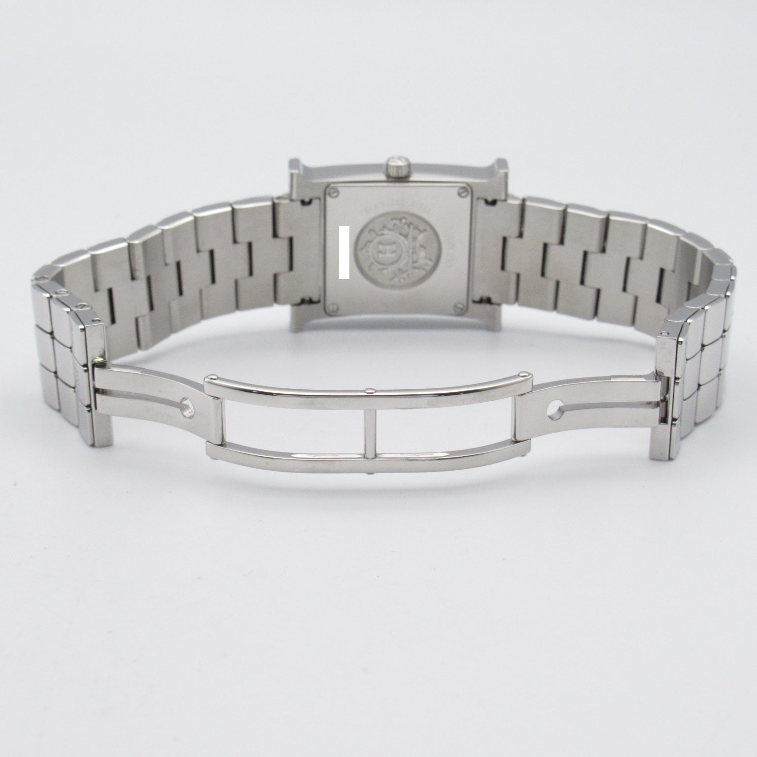 HERMES Heure H不鏽鋼手錶石英機芯白色