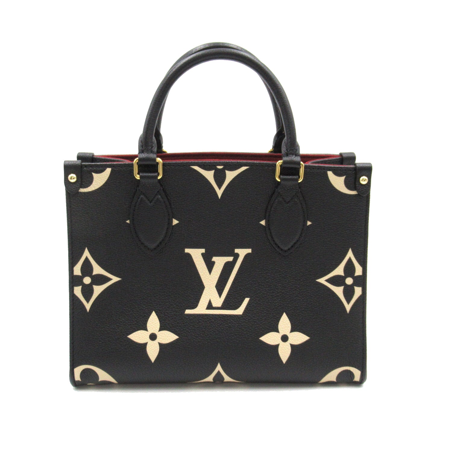 LOUIS VUITTON 【激減優惠】Monogram Empreinte OnTheGo PM手挽肩背兩用袋黑色/米色