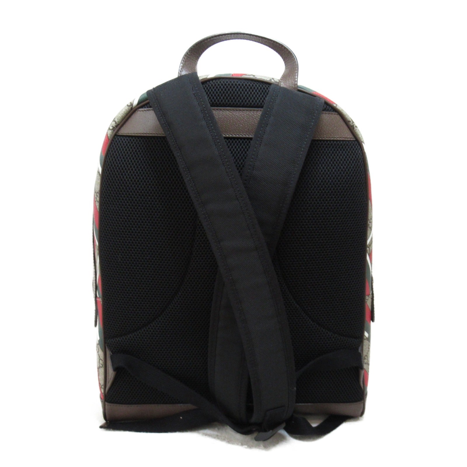 GUCCI 塗層帆布GG Supreme Backpack金扣背包啡色/綠色/紅色