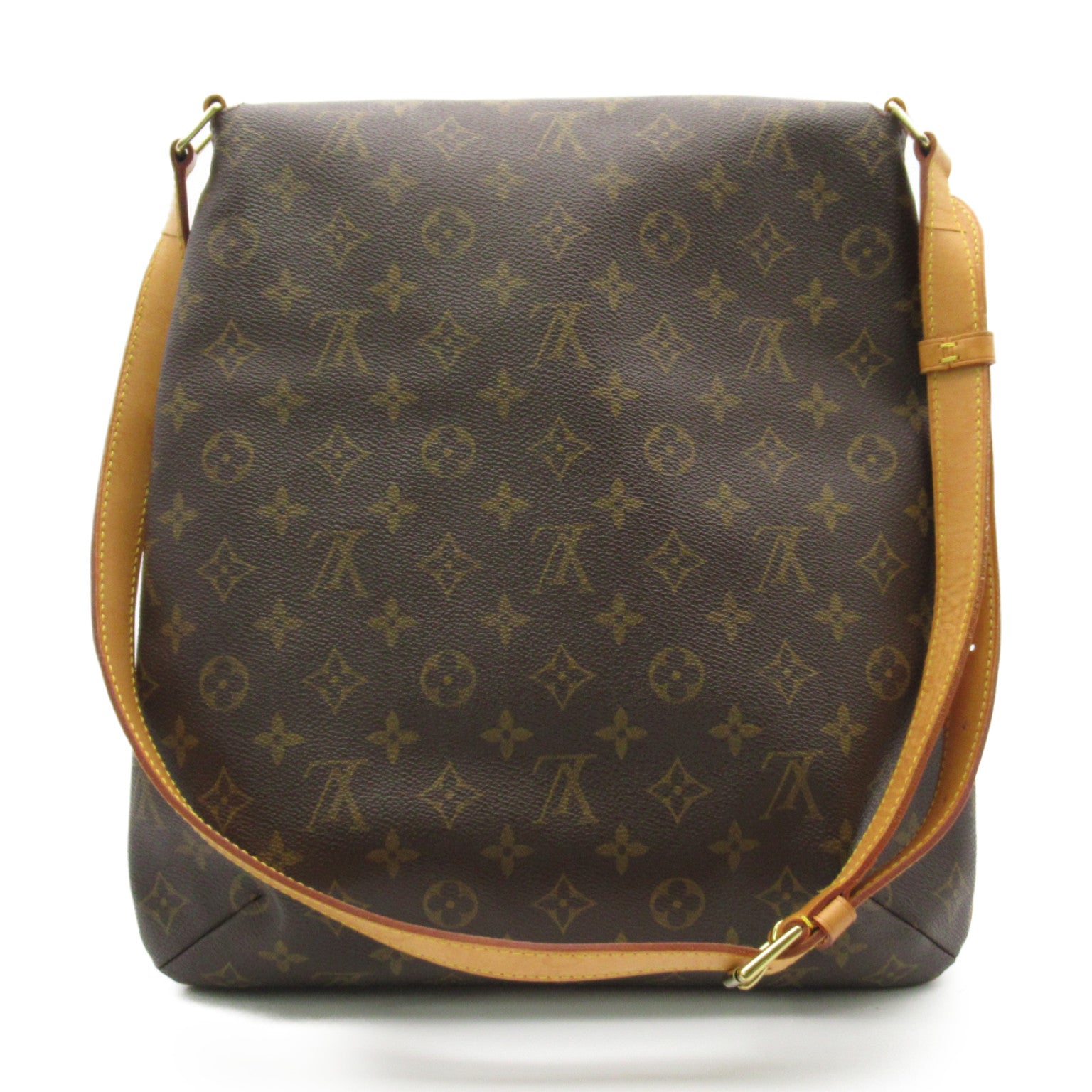 LOUIS VUITTON 【激減優惠】Monogram Musette金扣肩背袋啡色