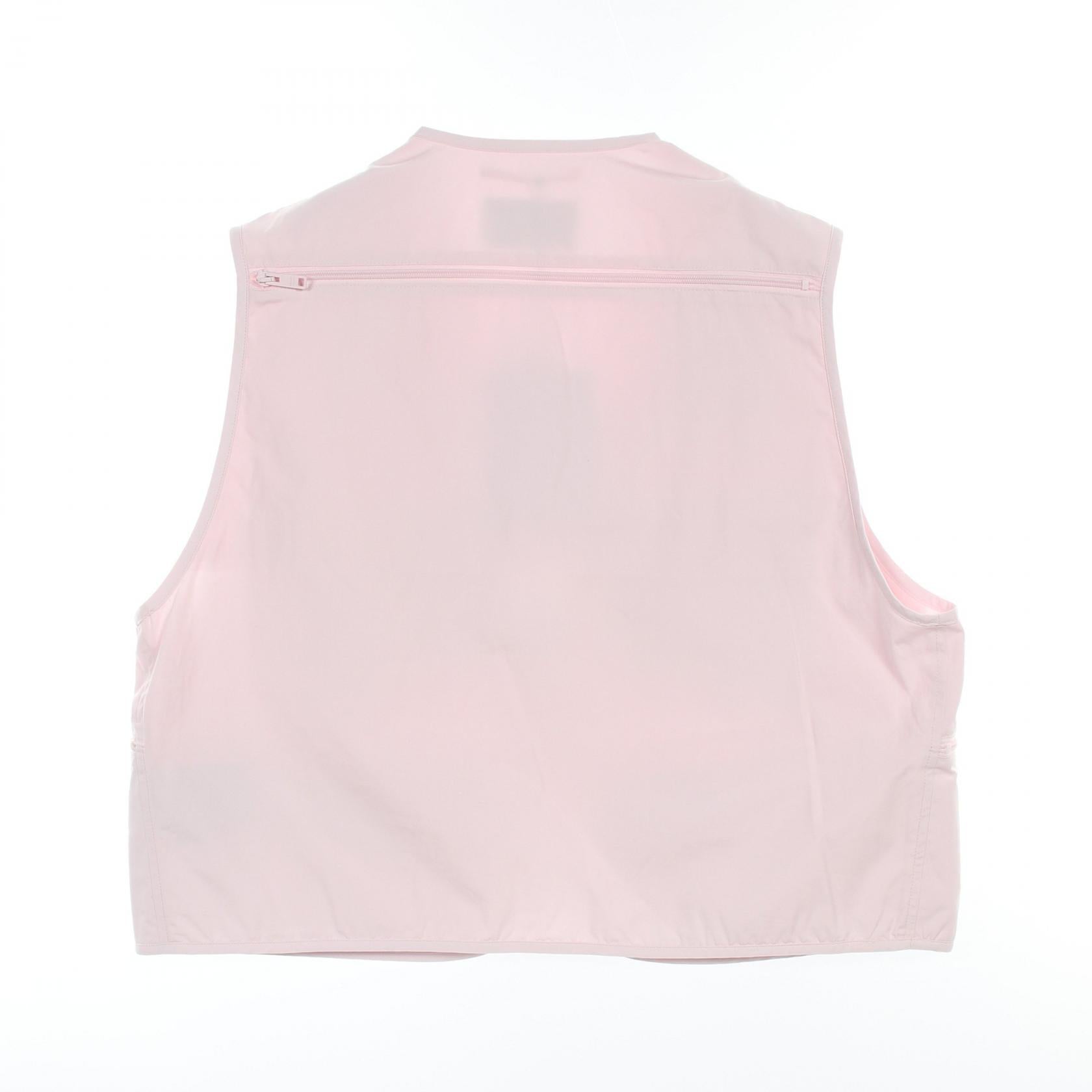 PRADA Cotton/Calfskin Triangle Logo Utility Pocket Vest