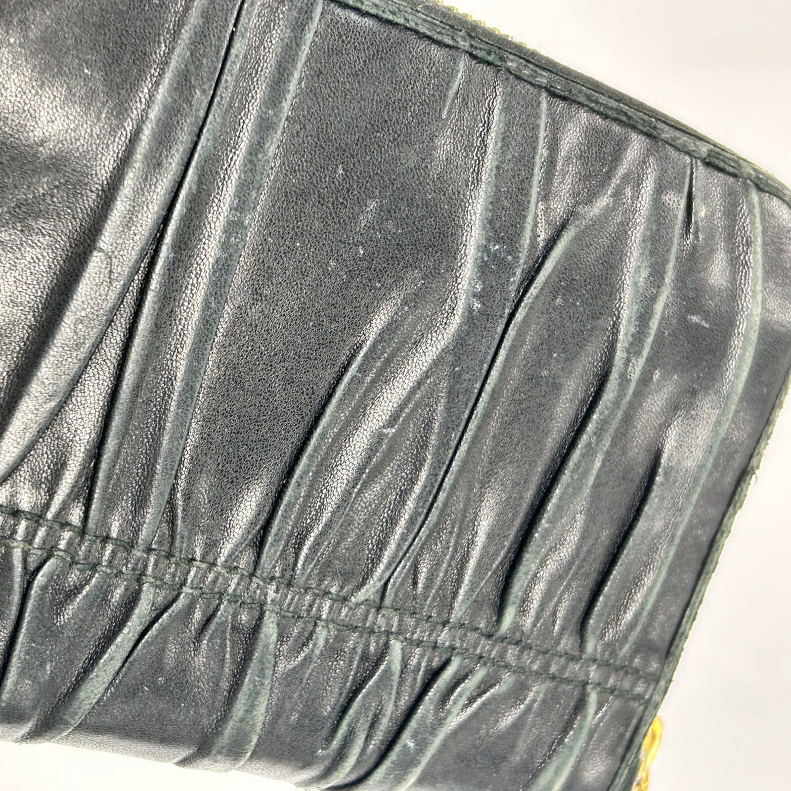 PRADA 【清倉大減價】皮革Zipper Long Wallet金扣長錢包黑色