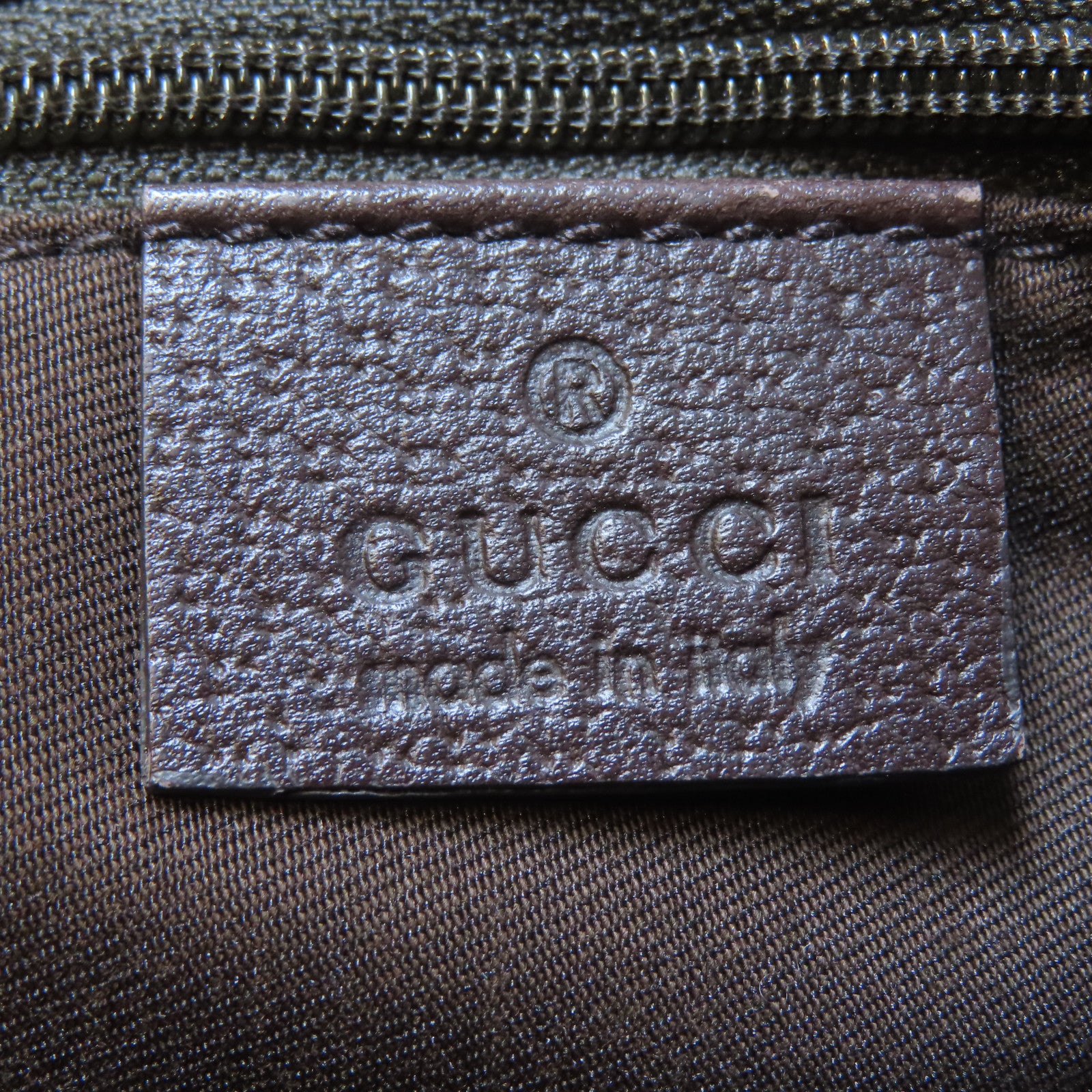 GUCCI **【激減優惠】帆布Handbag金扣手挽袋啡色