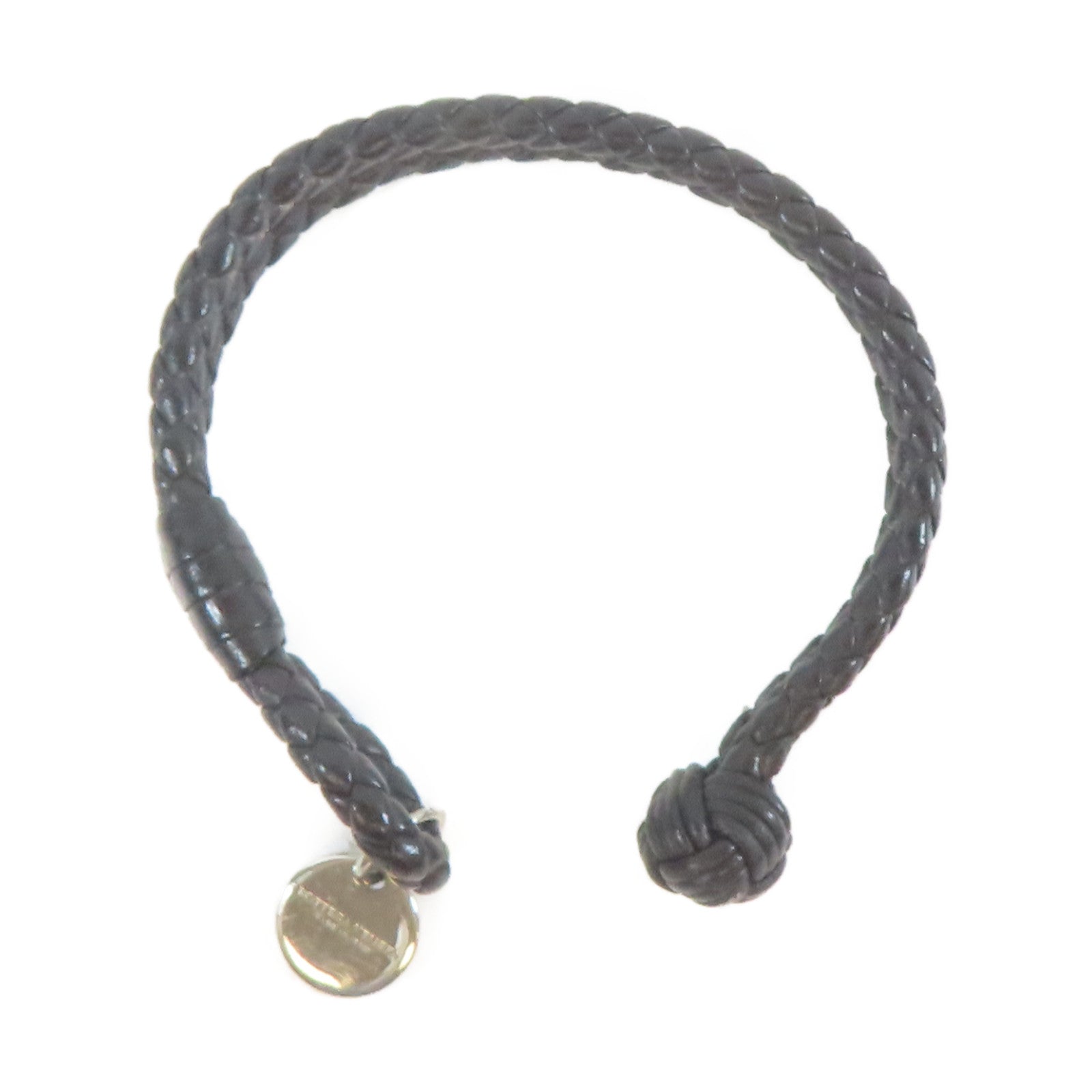 BOTTEGA VENETA 羊皮皮革Bracelet手鐲黑色#16.5cm