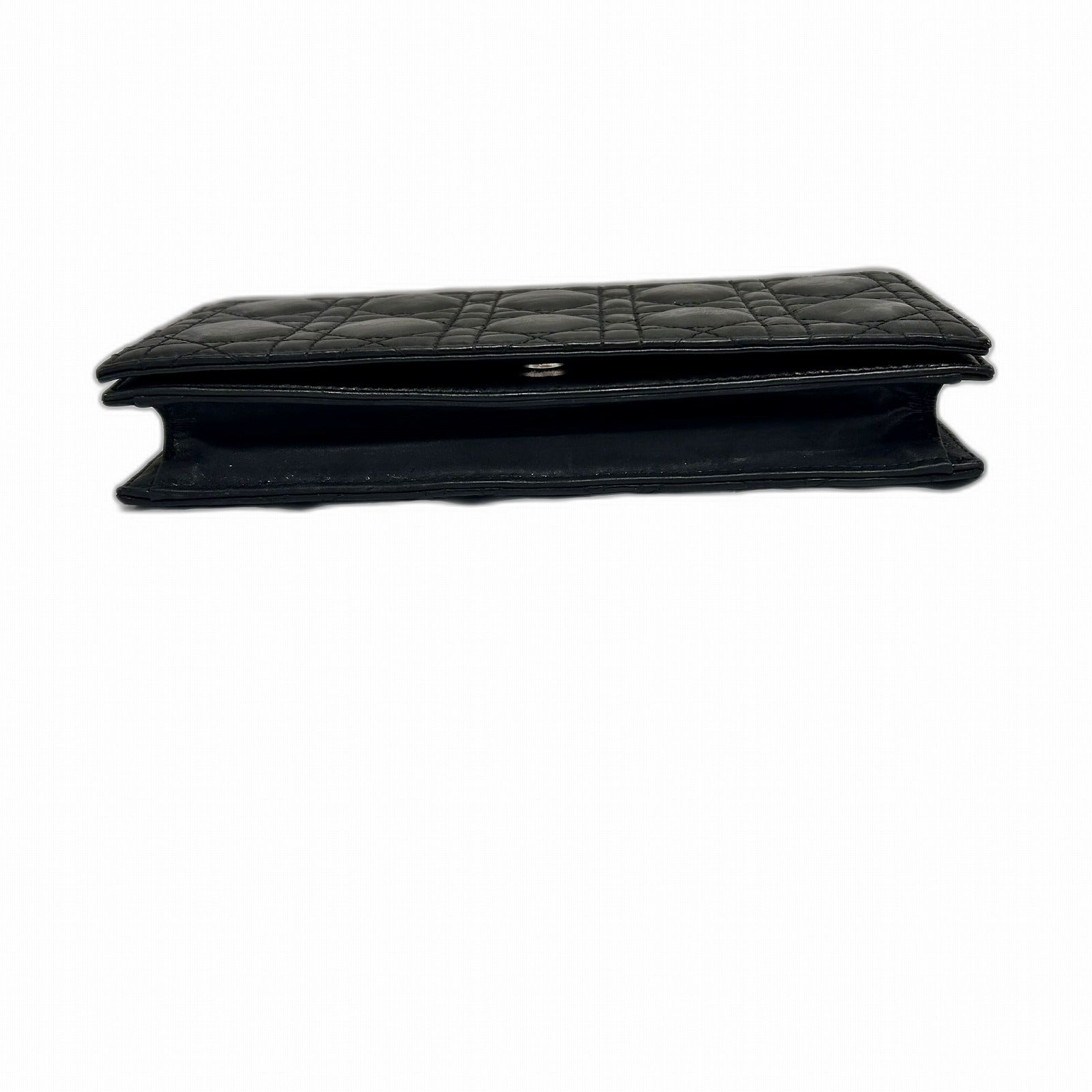 Dior 【限時優惠】皮革Shoulder Bag銀扣鏈帶肩背袋黑色